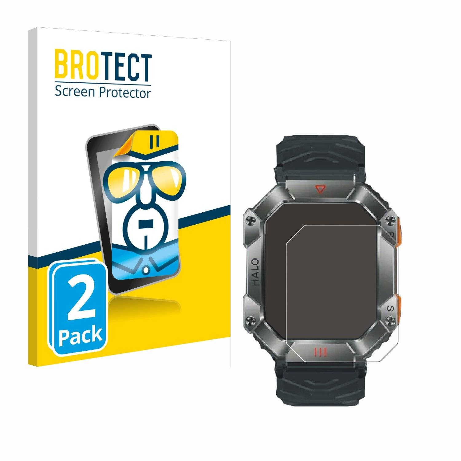 2x BROTECT Displayschutz-Folie für Ineyes Smartwatch
