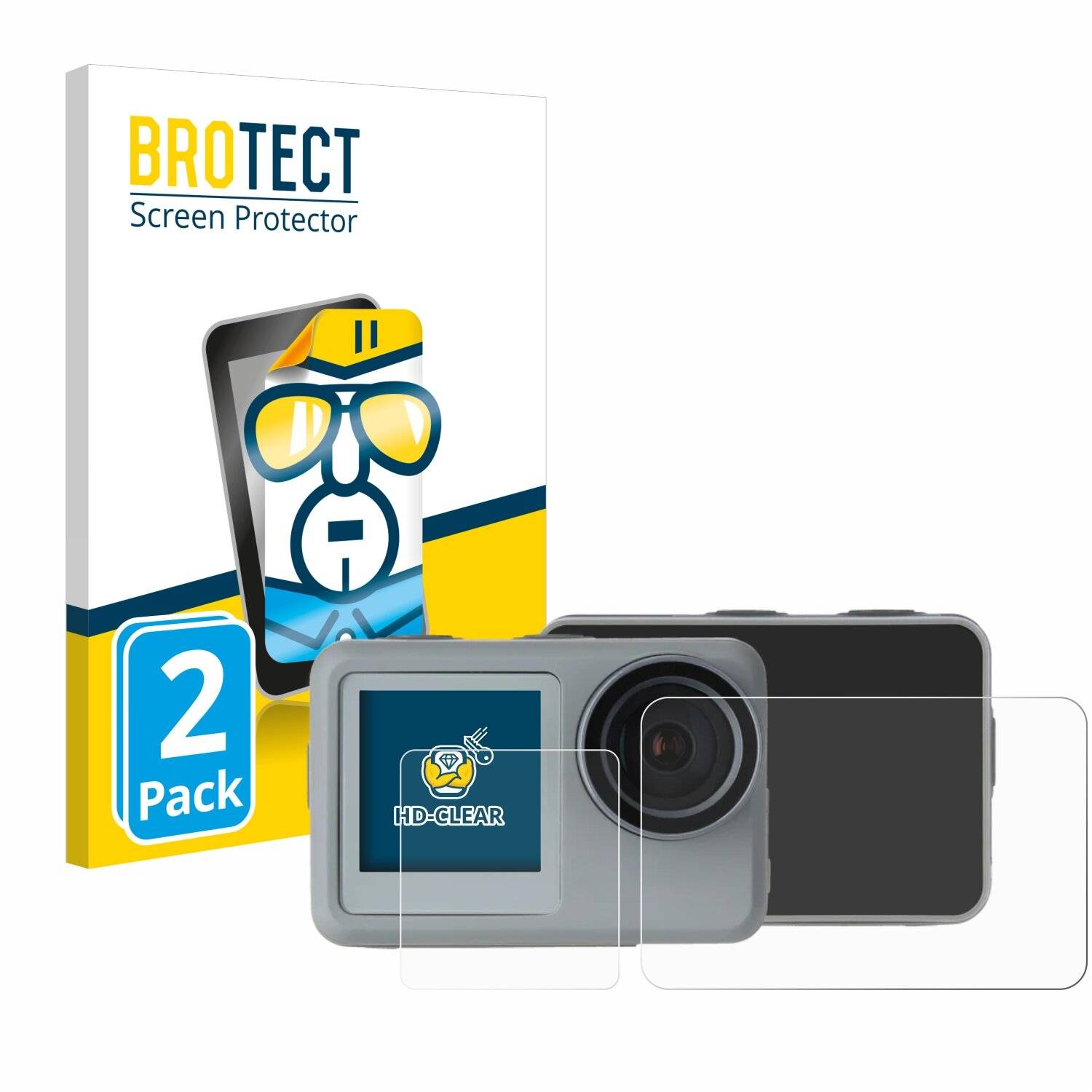 2x BROTECT Displayschutz-Folie für Rollei Actioncam 9s