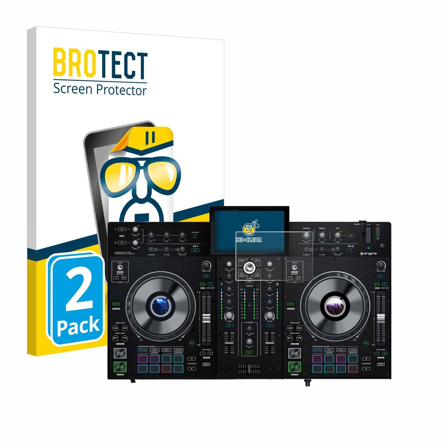2x BROTECT Displayschutz-Folie für Denon DJ Prime