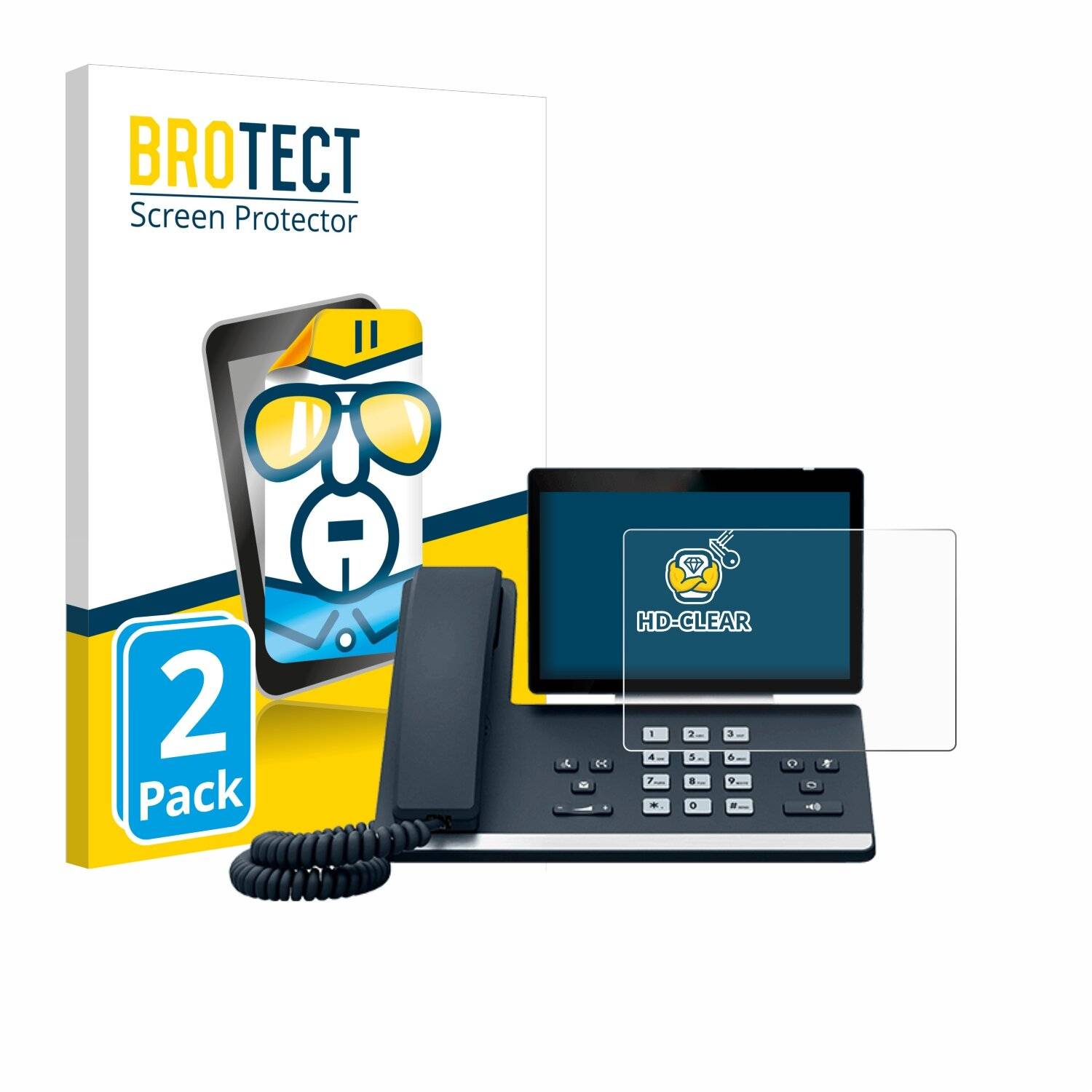 2x BROTECT Displayschutz-Folie für Yealink