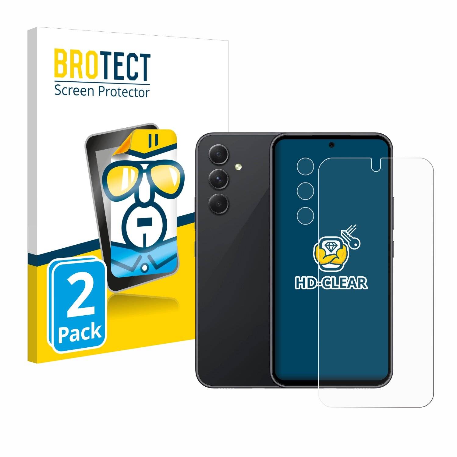 2x BROTECT Displayschutz-Folie für Samsung Galaxy A54 5G Enterprise Edition