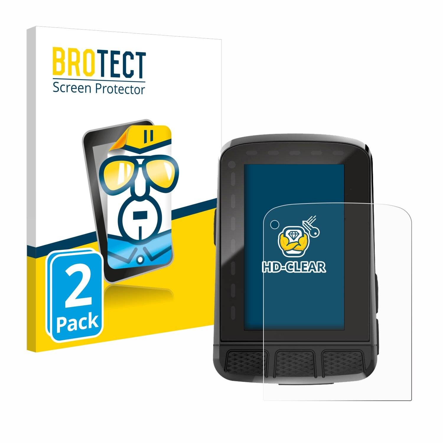 2x BROTECT Displayschutz-Folie für Wahoo Elemnt Roam V2