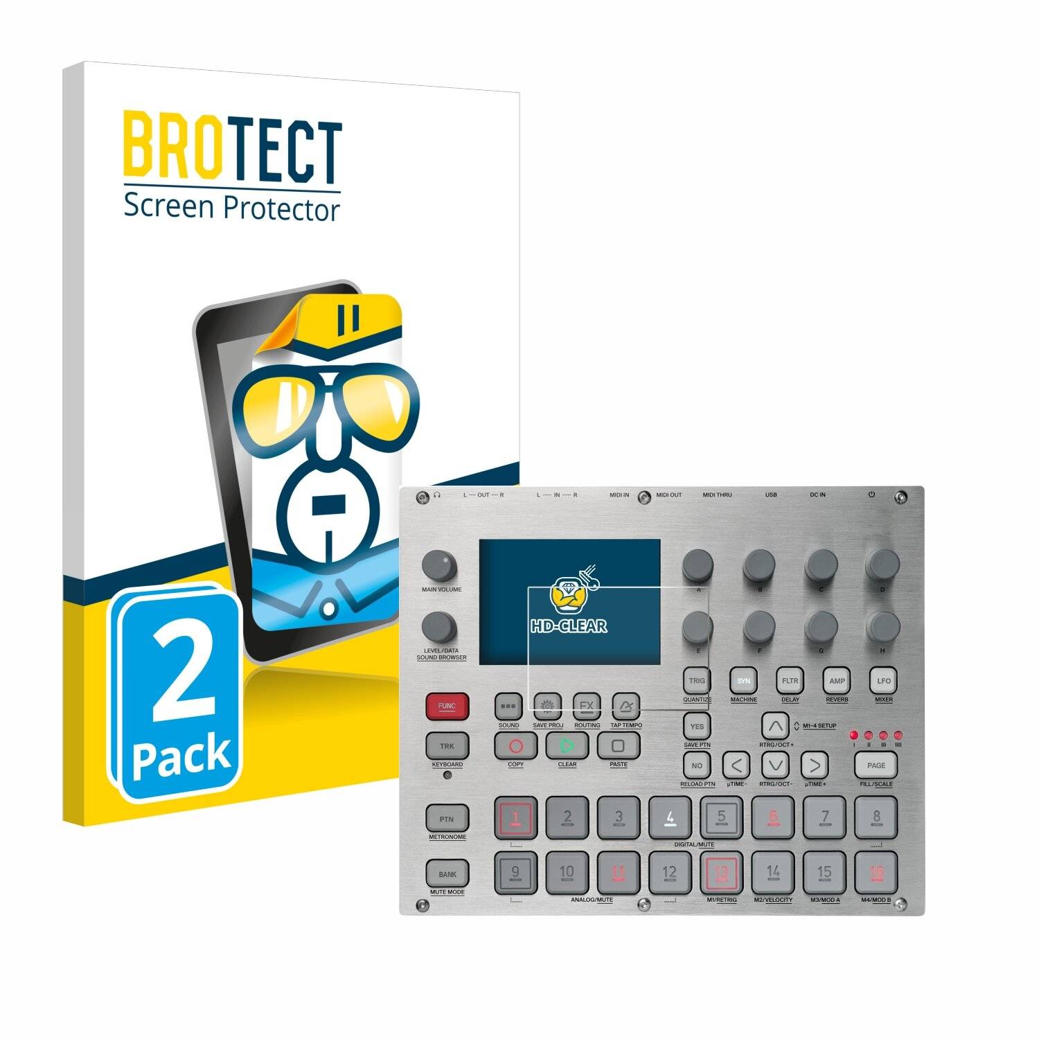 2x BROTECT Displayschutz-Folie für Elektron Syntakt E25 Remix