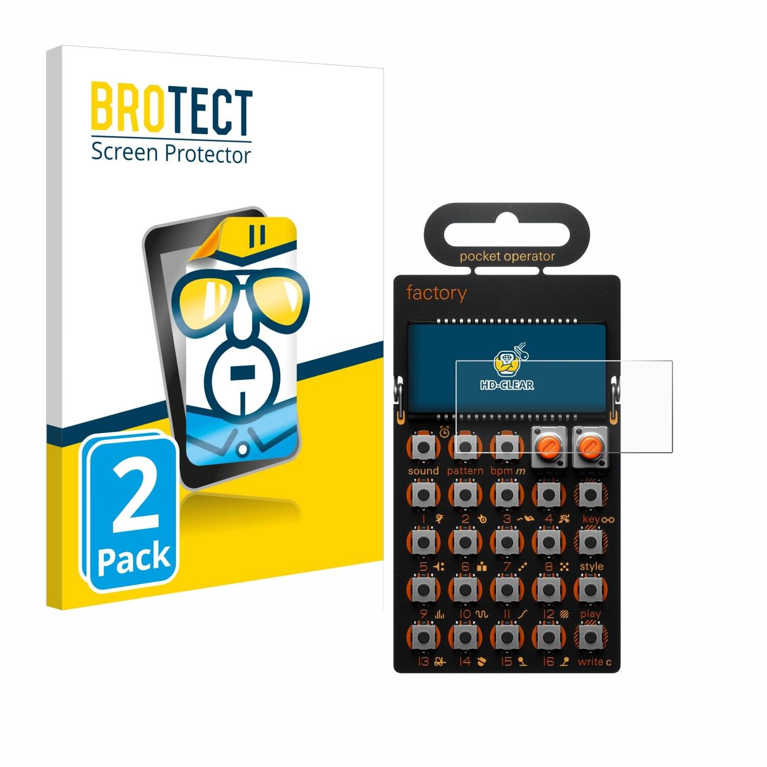 2x BROTECT Displayschutz-Folie für Teenage Engineering PO-16