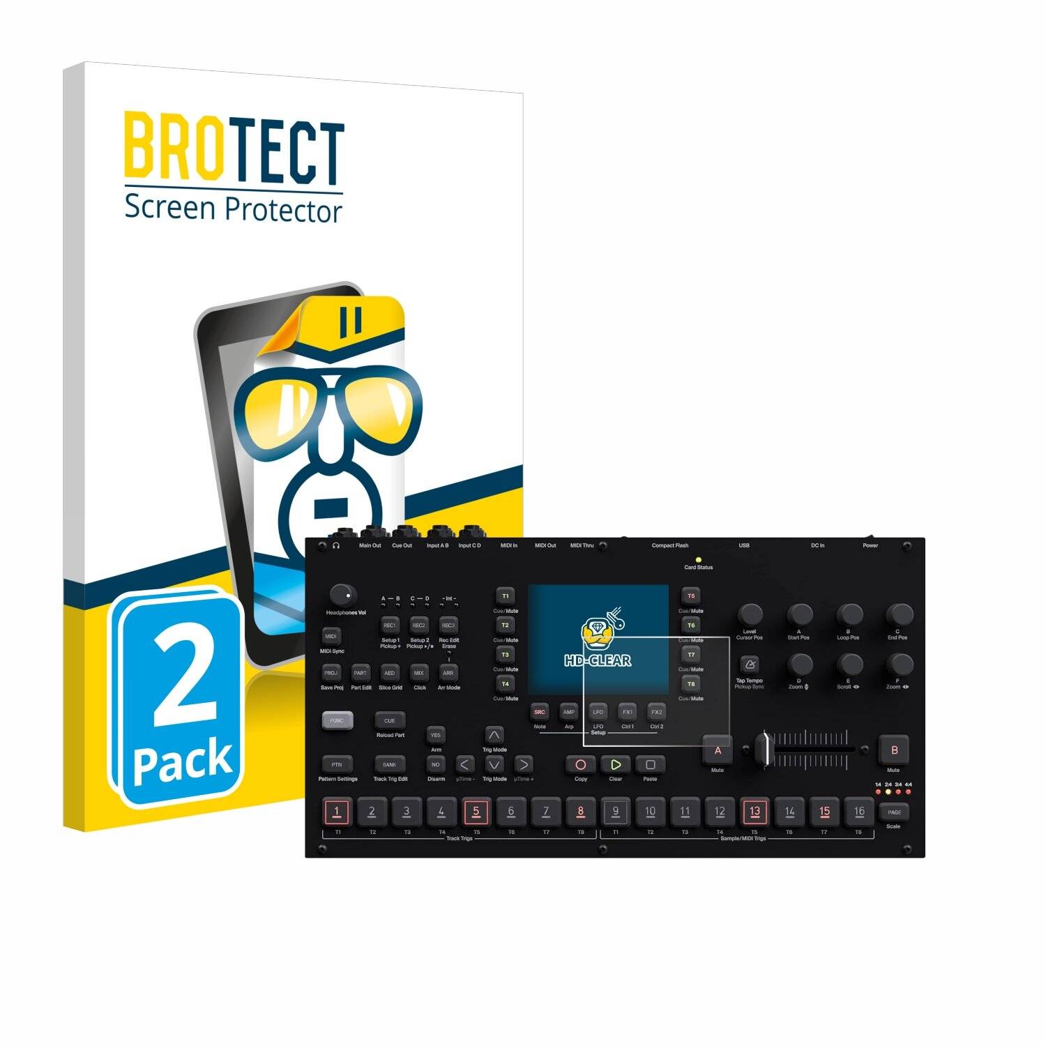 2x BROTECT Displayschutz-Folie für Elektron Octatrack