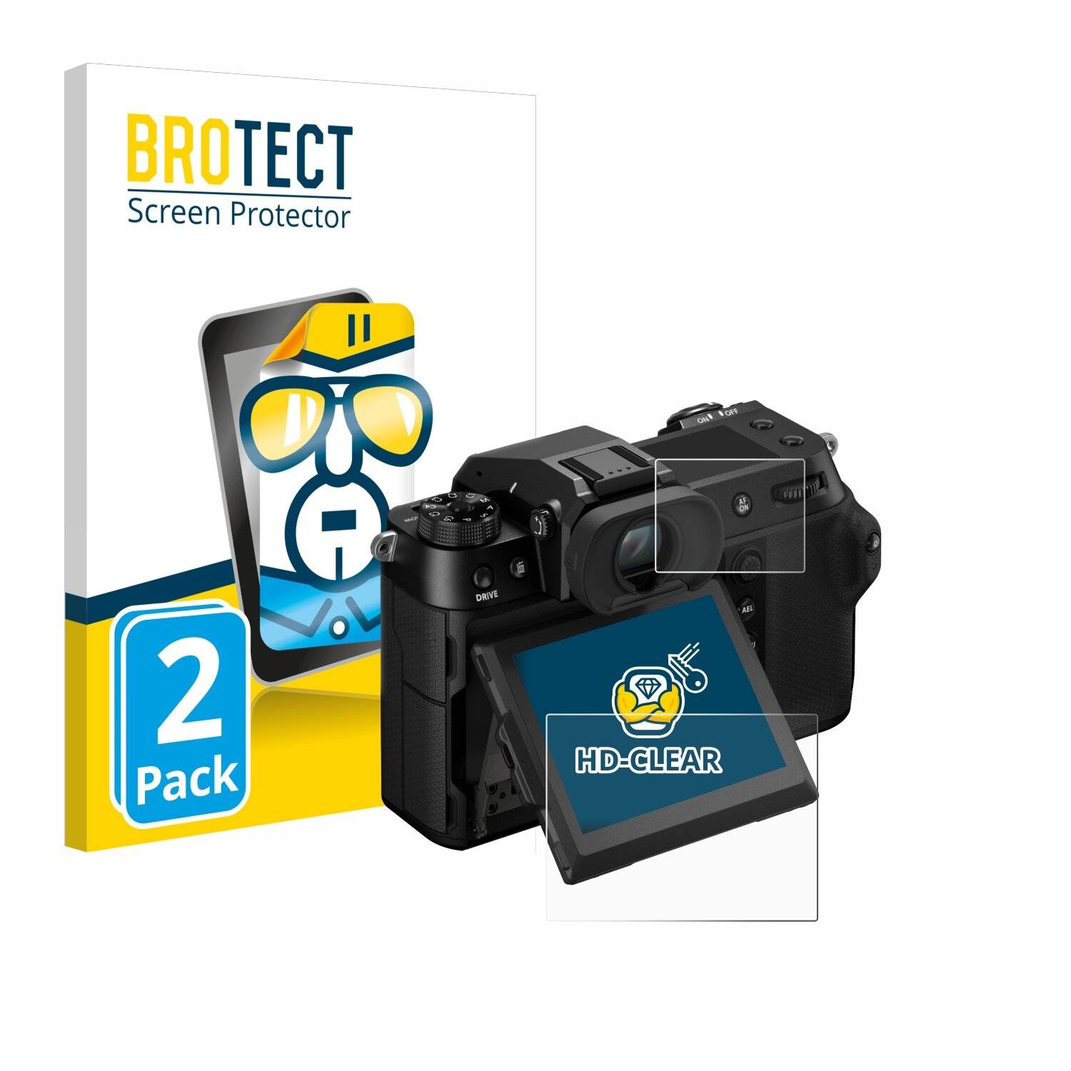 2x BROTECT Displayschutz-Folie für Fujifilm GFX100S II (Display +