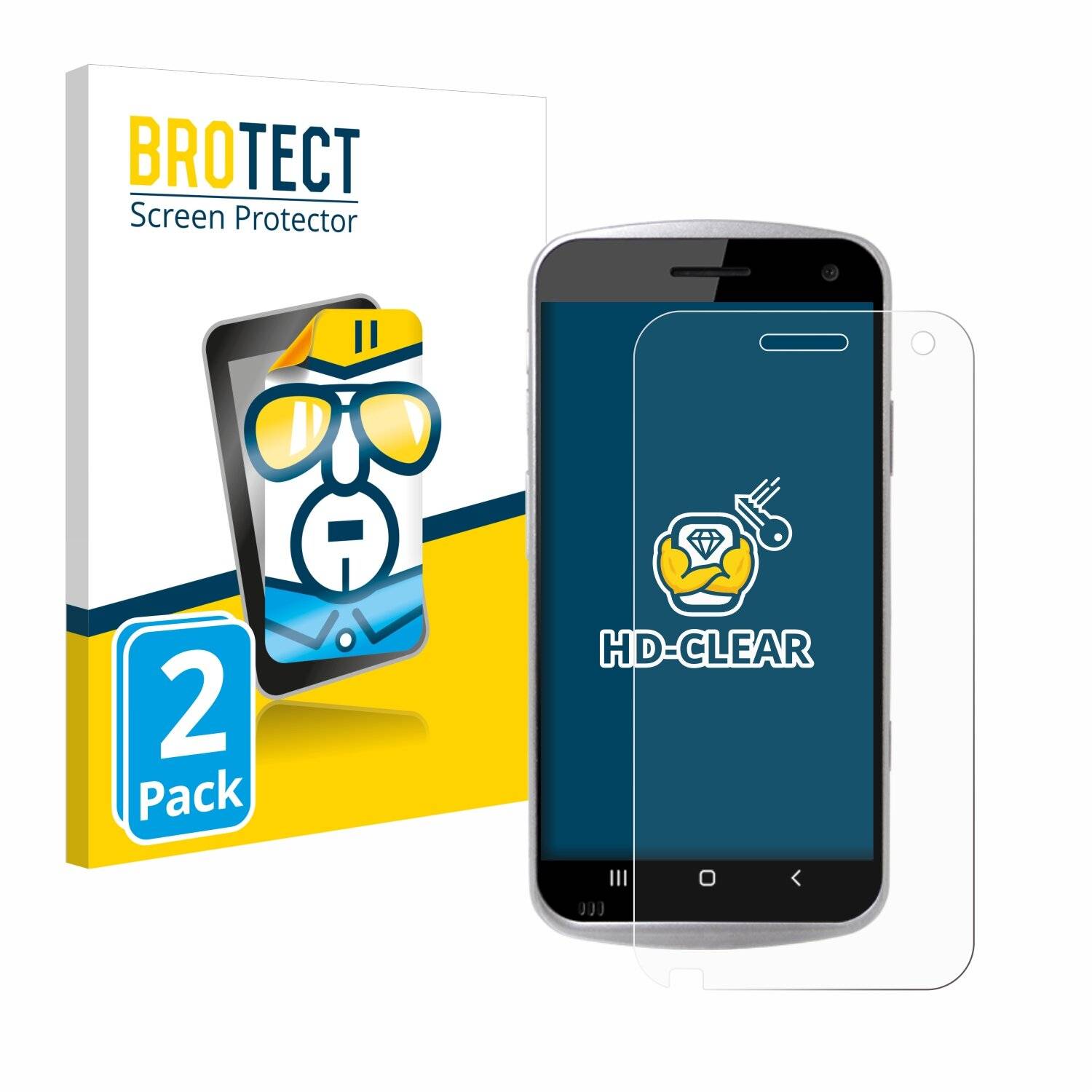 2x BROTECT Displayschutz-Folie für Point Mobile