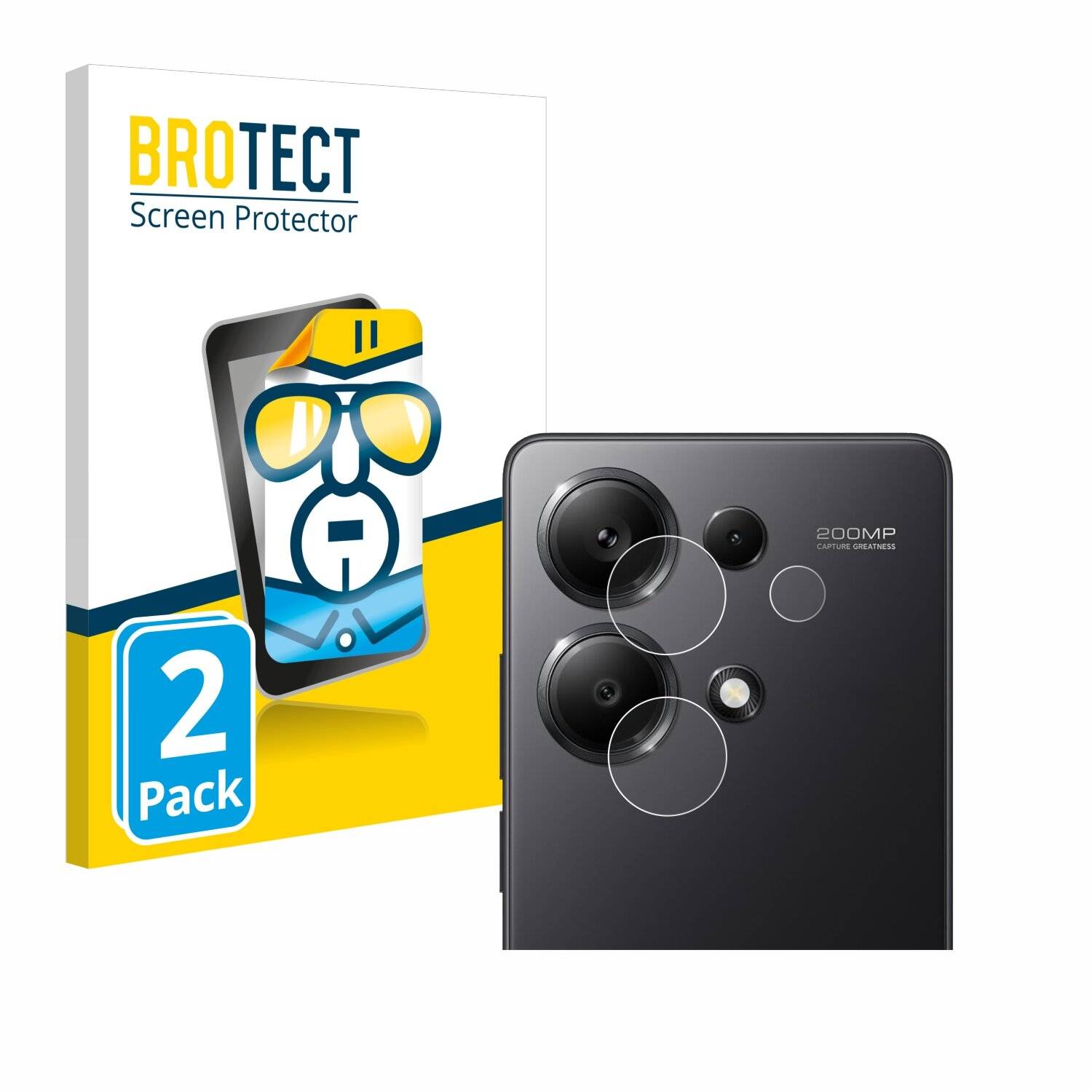 2x BROTECT Displayschutz-Folie für Xiaomi Redmi Note 13 Pro 4G (NUR