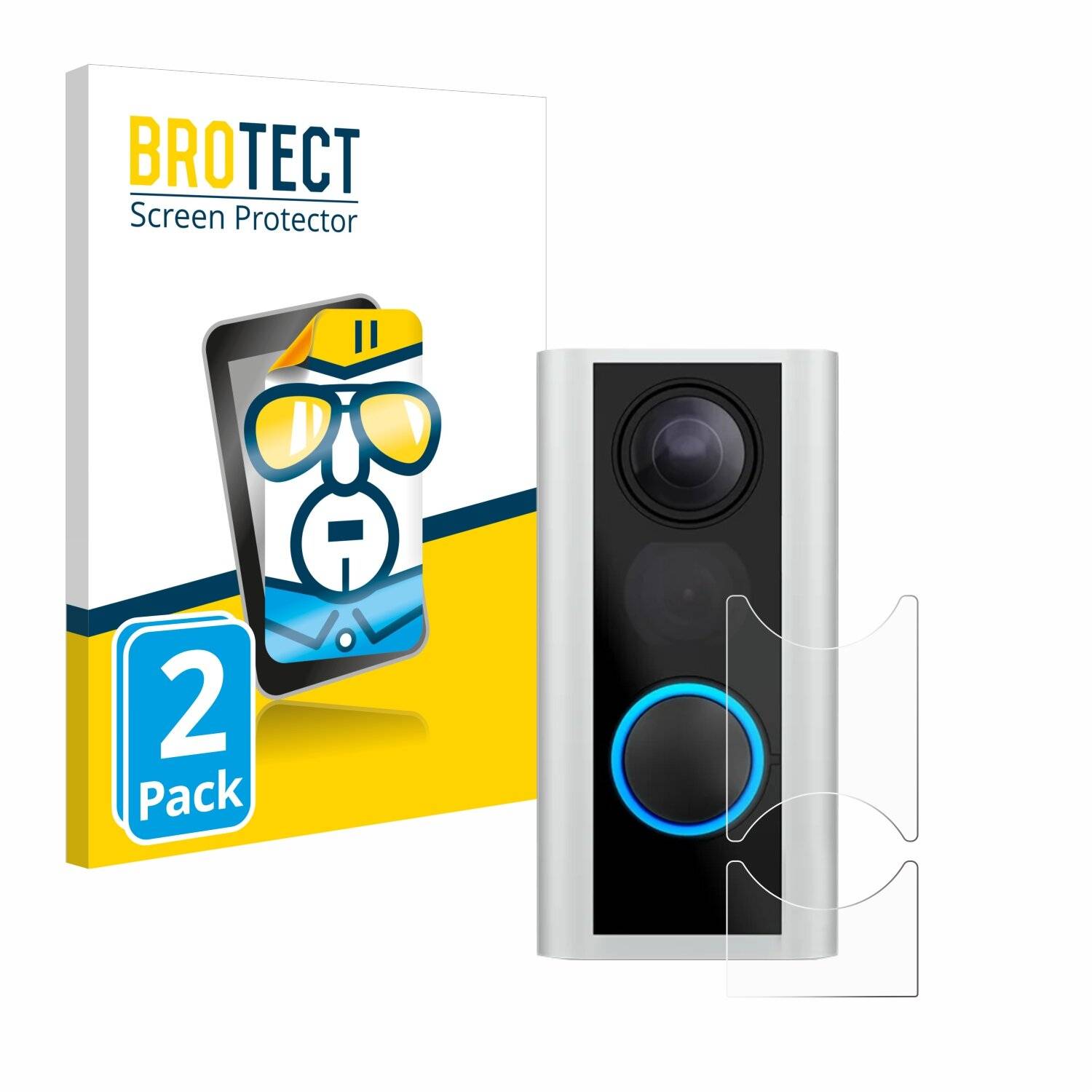 2x BROTECT Displayschutz-Folie für Ring Door View Cam