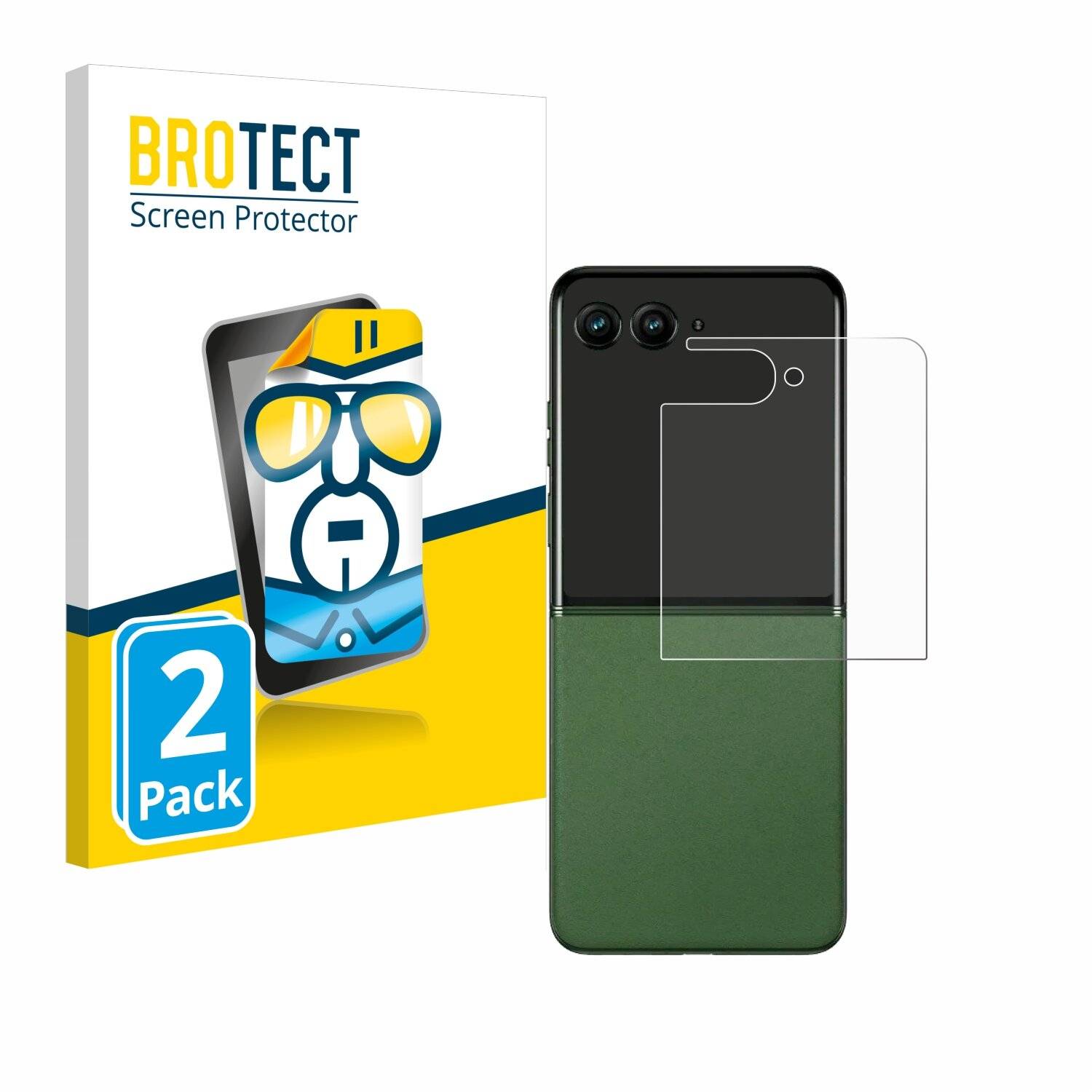 2x BROTECT Displayschutz-Folie für Motorola Razr 50 Ultra (Hinteres