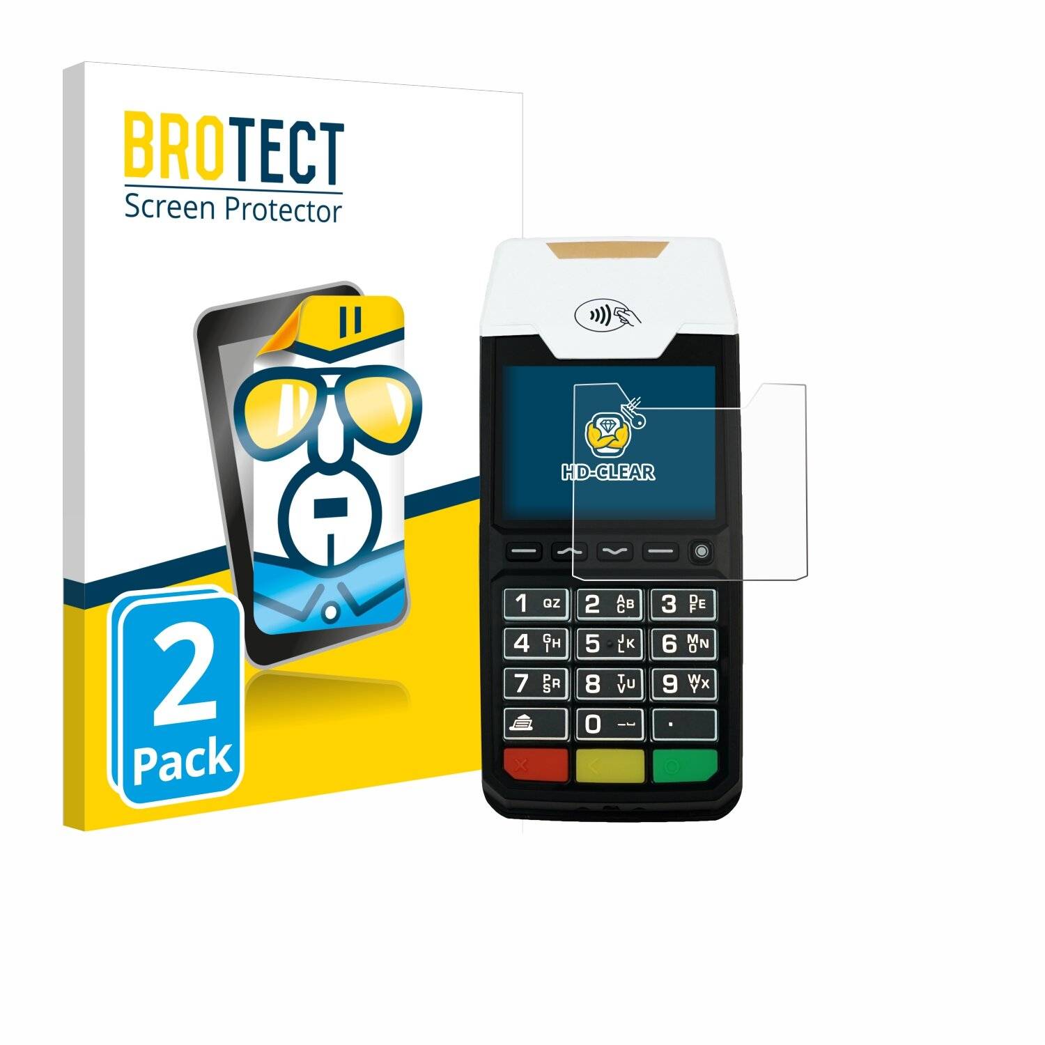 2x BROTECT Displayschutz-Folie für ingenico Tetra