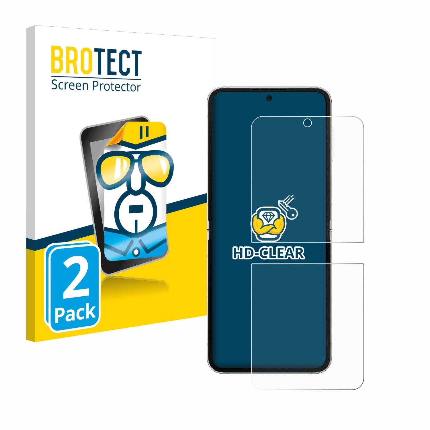 2x BROTECT Displayschutz-Folie für Samsung Galaxy Z