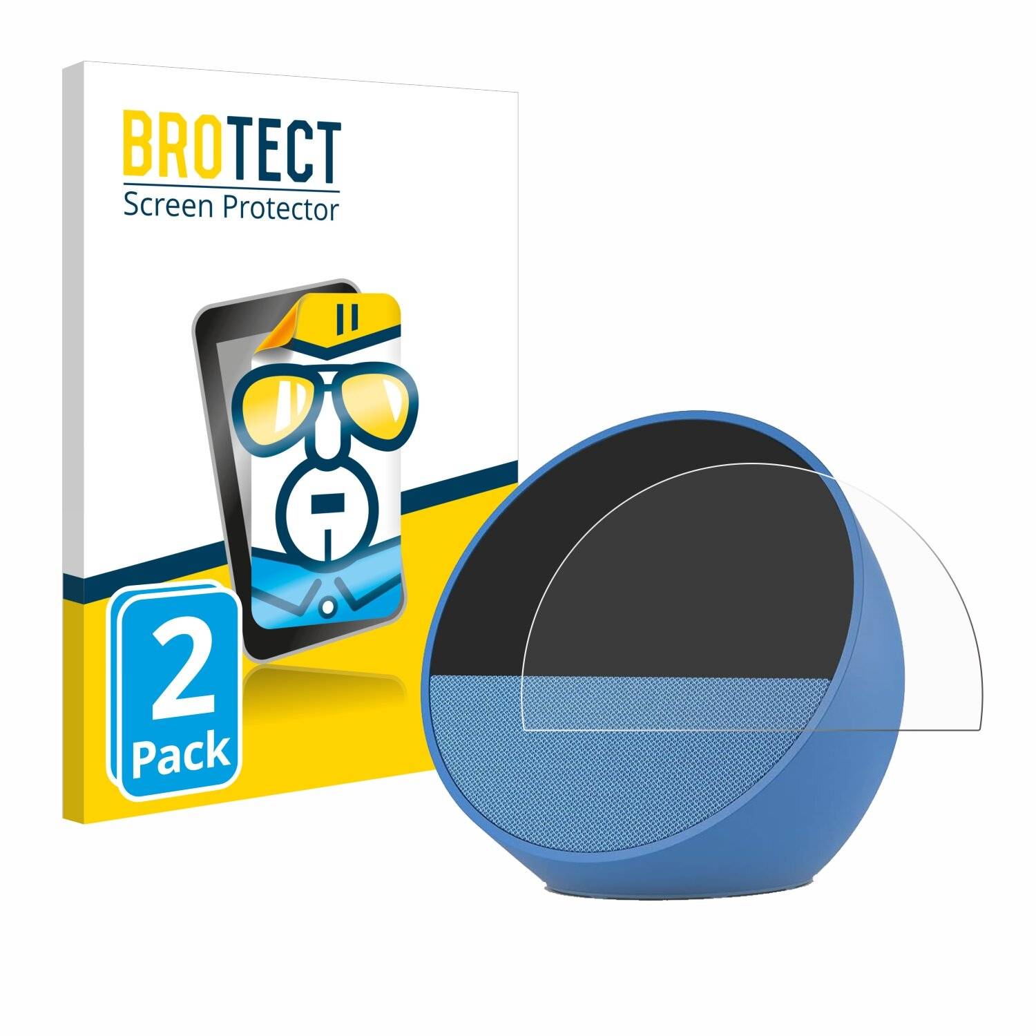 2x BROTECT Displayschutz-Folie für Amazon Echo Spot