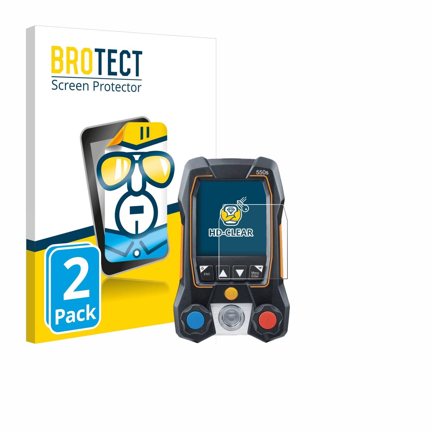 2x BROTECT Displayschutz-Folie für Testo