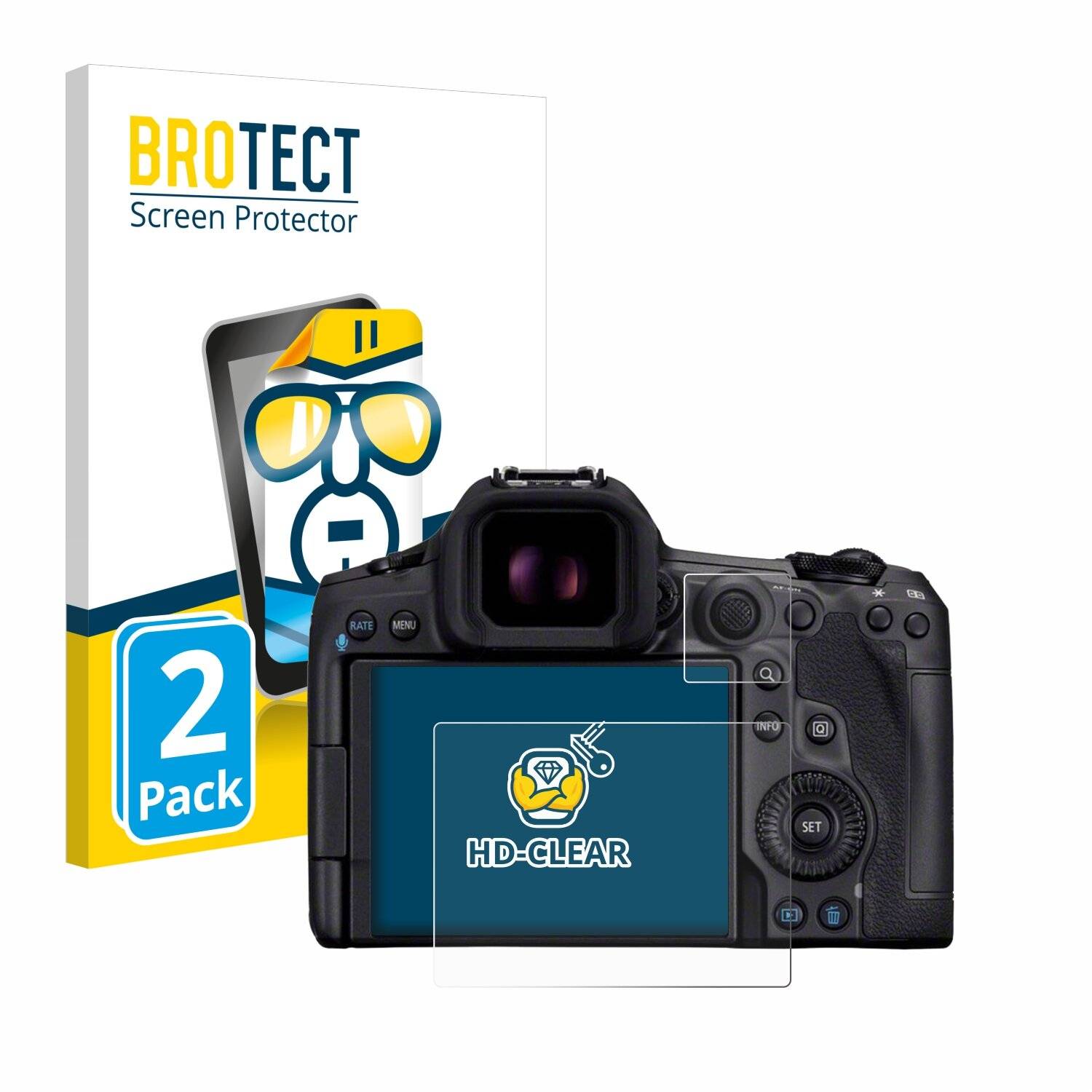 2x BROTECT Displayschutz-Folie für Canon EOS R5 Mark
