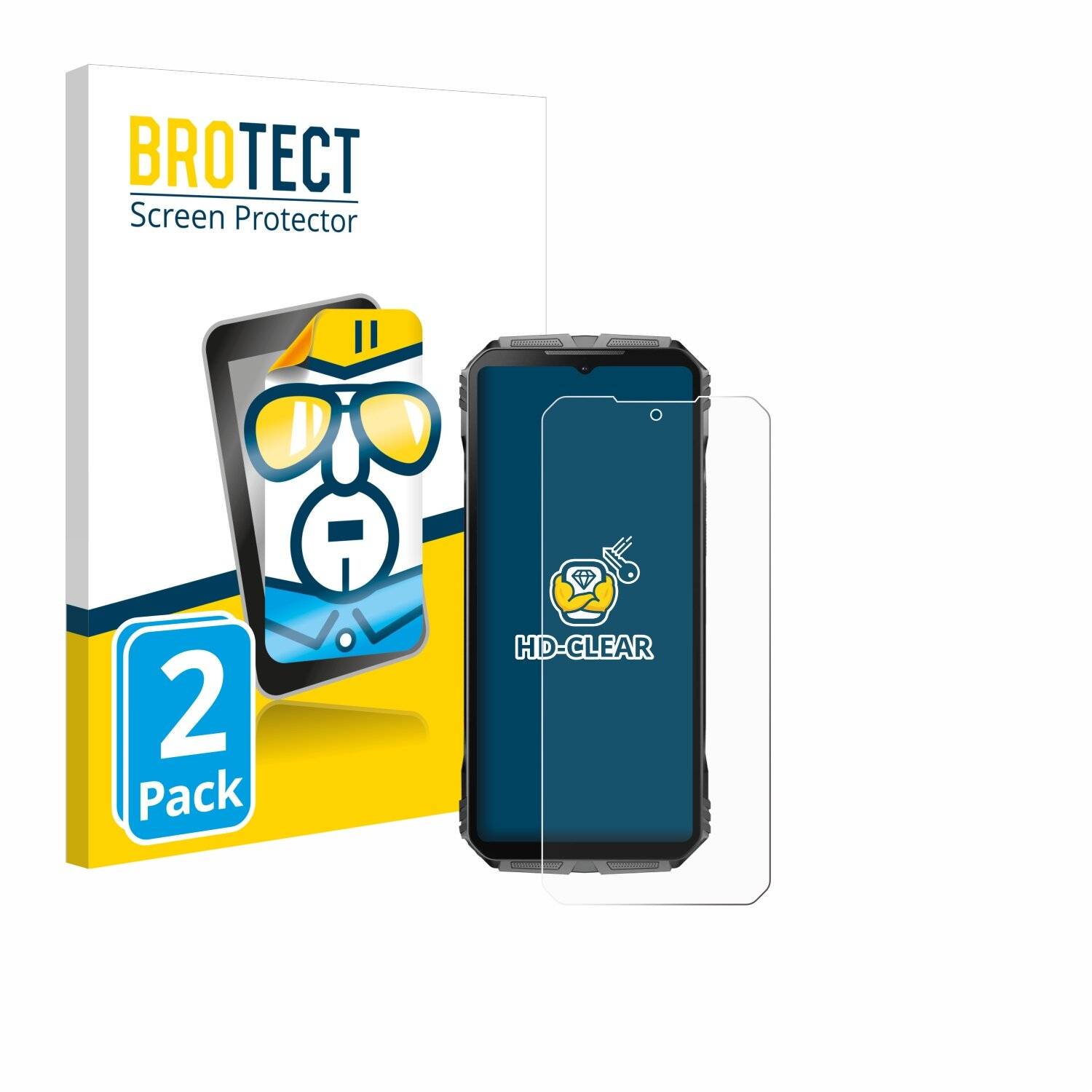2x BROTECT Displayschutz-Folie für Doogee V40