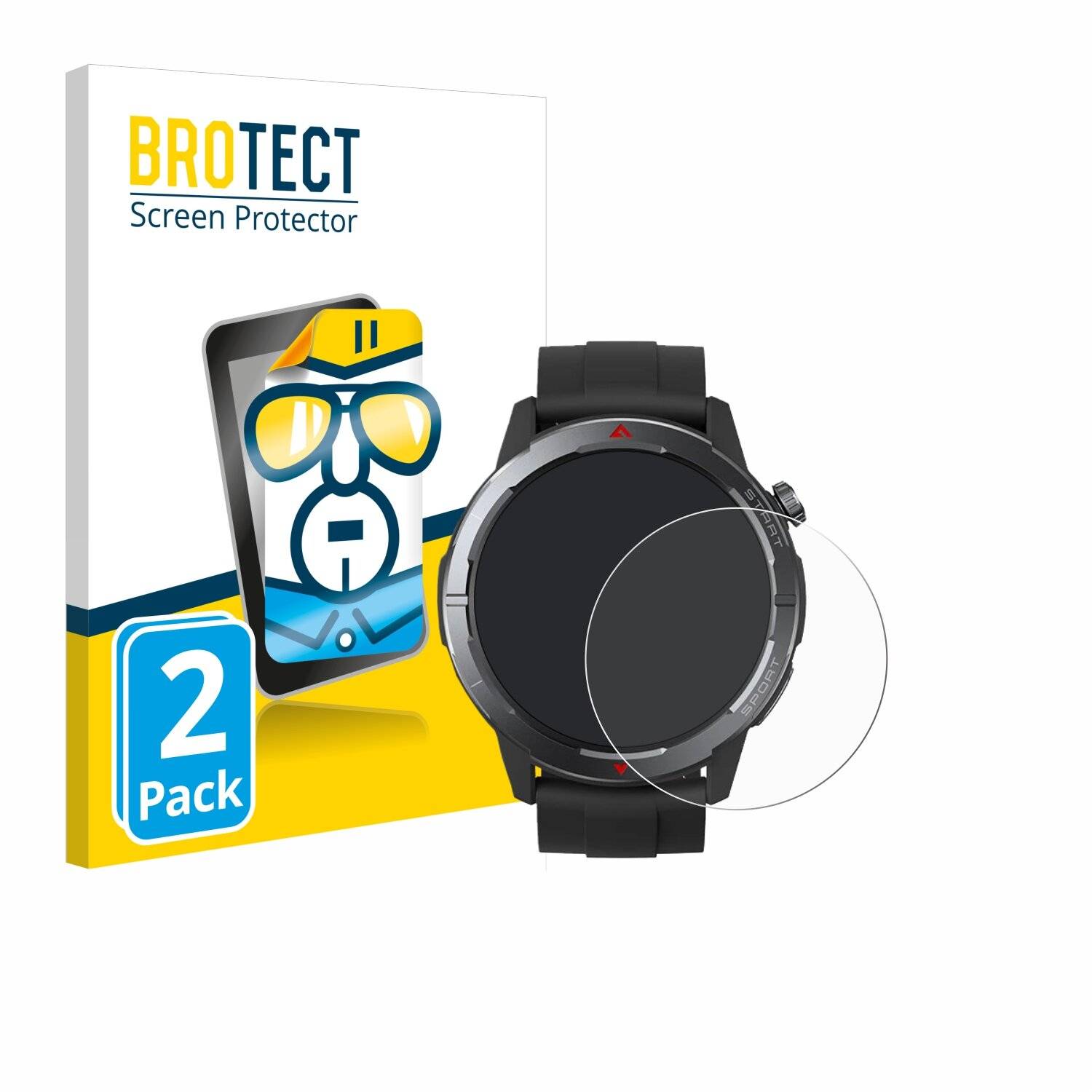 2x BROTECT Displayschutz-Folie für Zeblaze Stratos 3