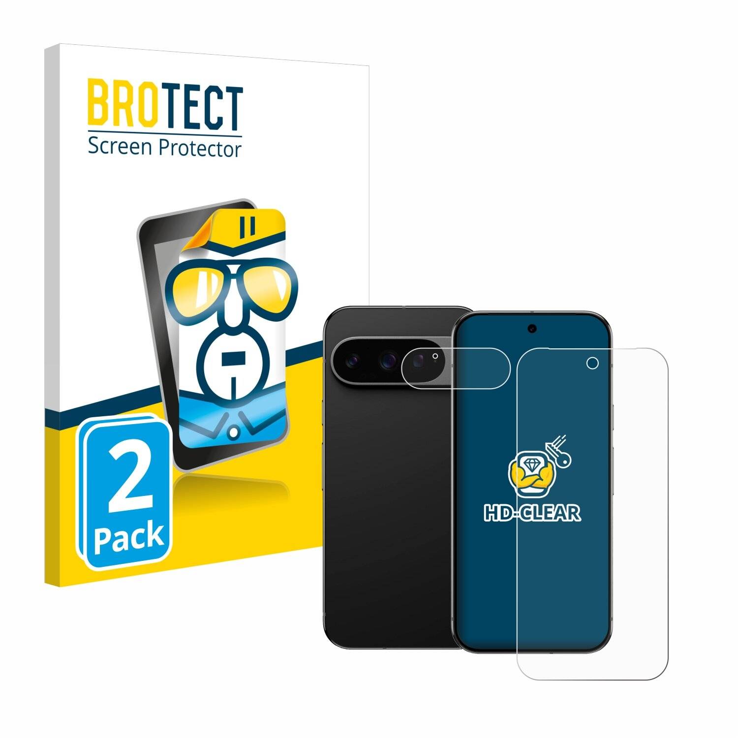 2x BROTECT Displayschutz-Folie für Google Pixel 9 Pro