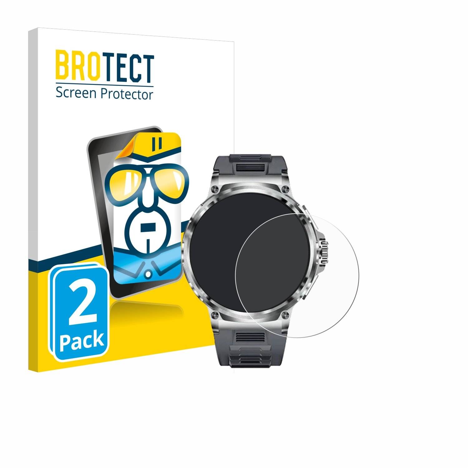 2x BROTECT Displayschutz-Folie für Smartwatch V69