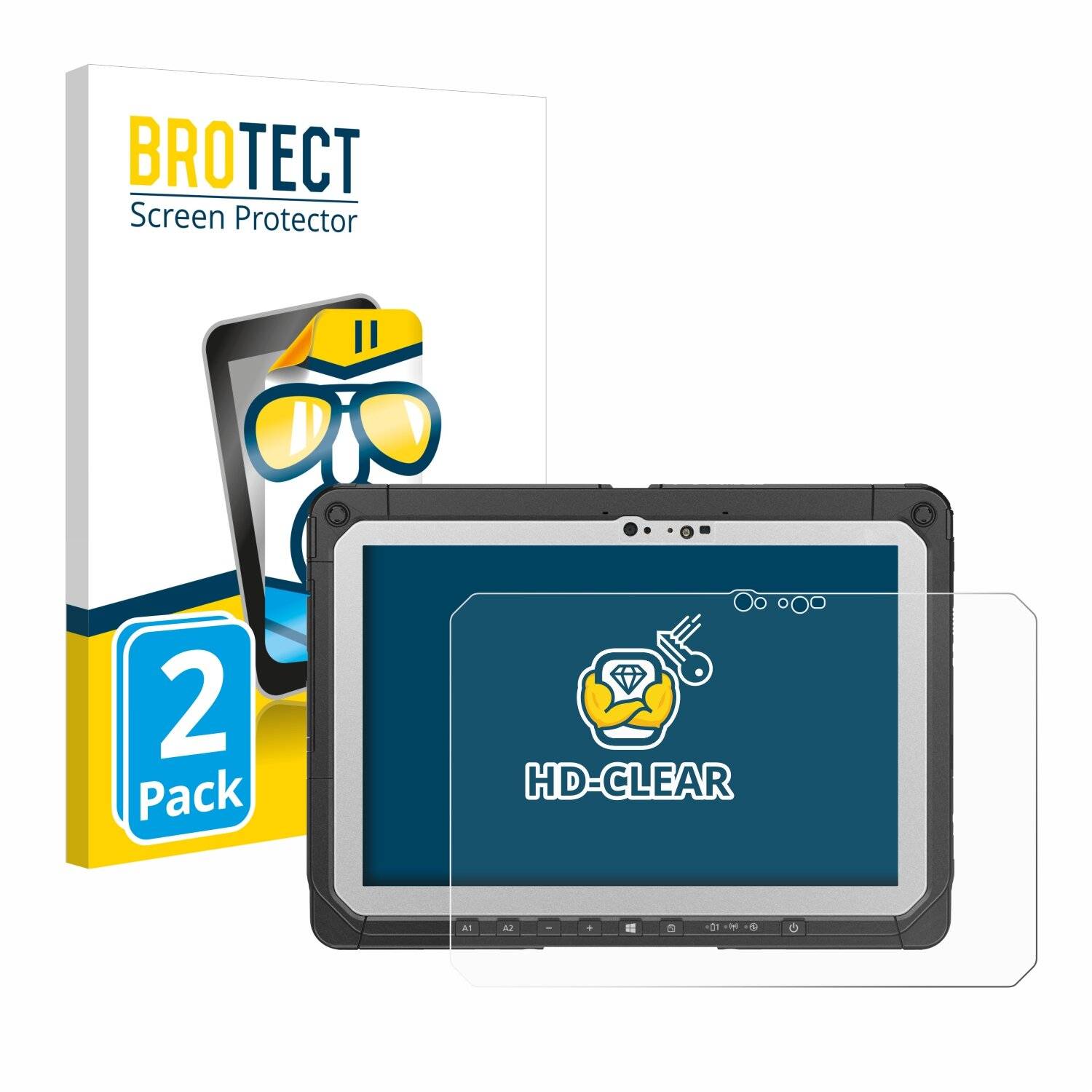 2x BROTECT Displayschutz-Folie für Panasonic Toughbook CF-20