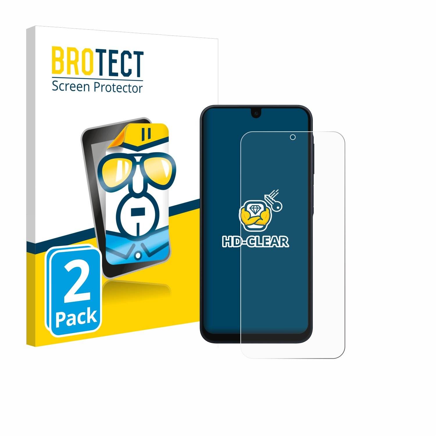 2x BROTECT Displayschutz-Folie für Samsung Galaxy A16