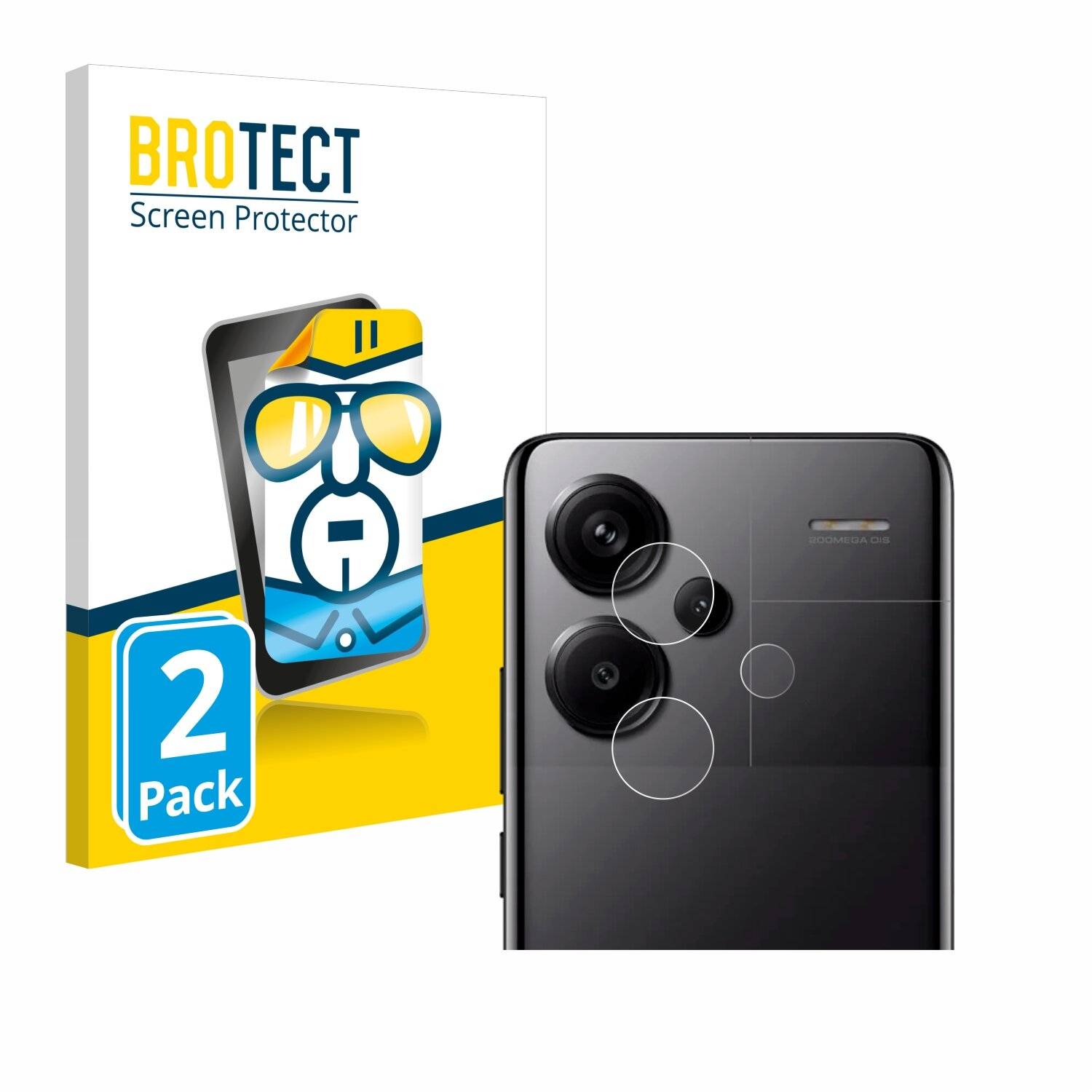 2x BROTECT Displayschutz-Folie für Xiaomi Redmi Note 13 Pro+ 5G (NUR
