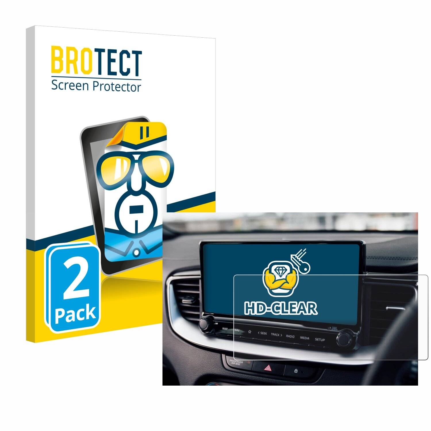 2x BROTECT Displayschutz-Folie für Kia XCeed