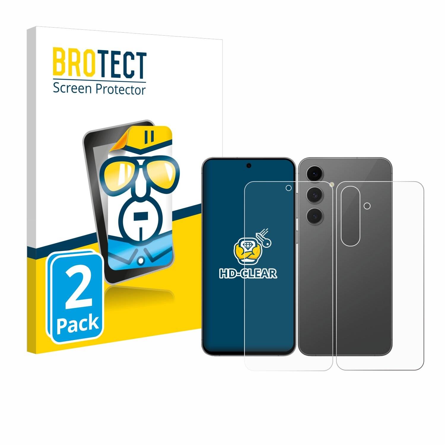 2x BROTECT Displayschutz-Folie für Samsung Galaxy S24 FE
