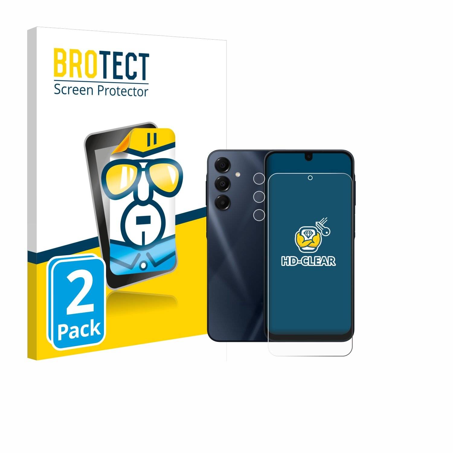 2x BROTECT Displayschutz-Folie für Samsung Galaxy A16 5G
