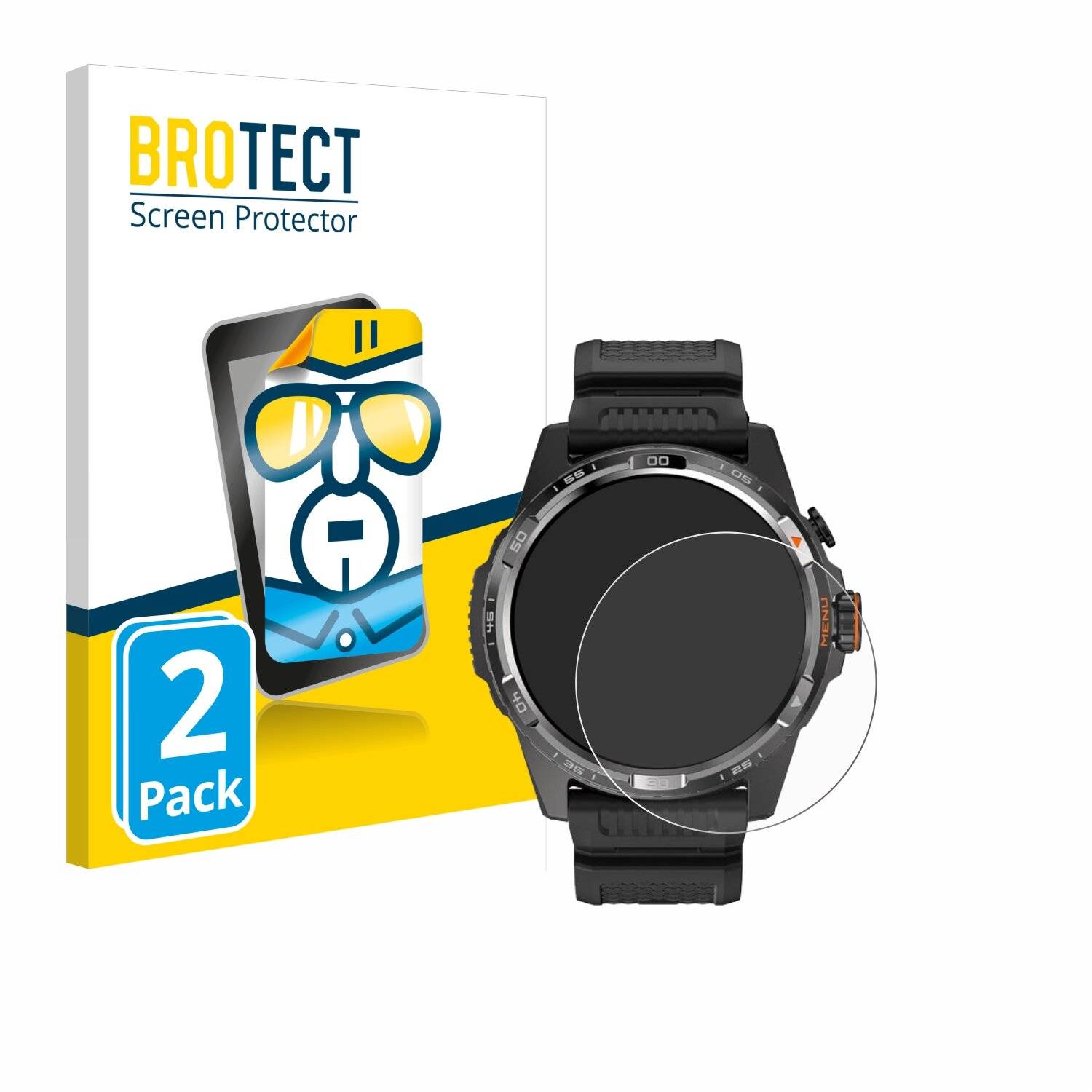 2x BROTECT Displayschutz-Folie für Mobvoi Ticwatch
