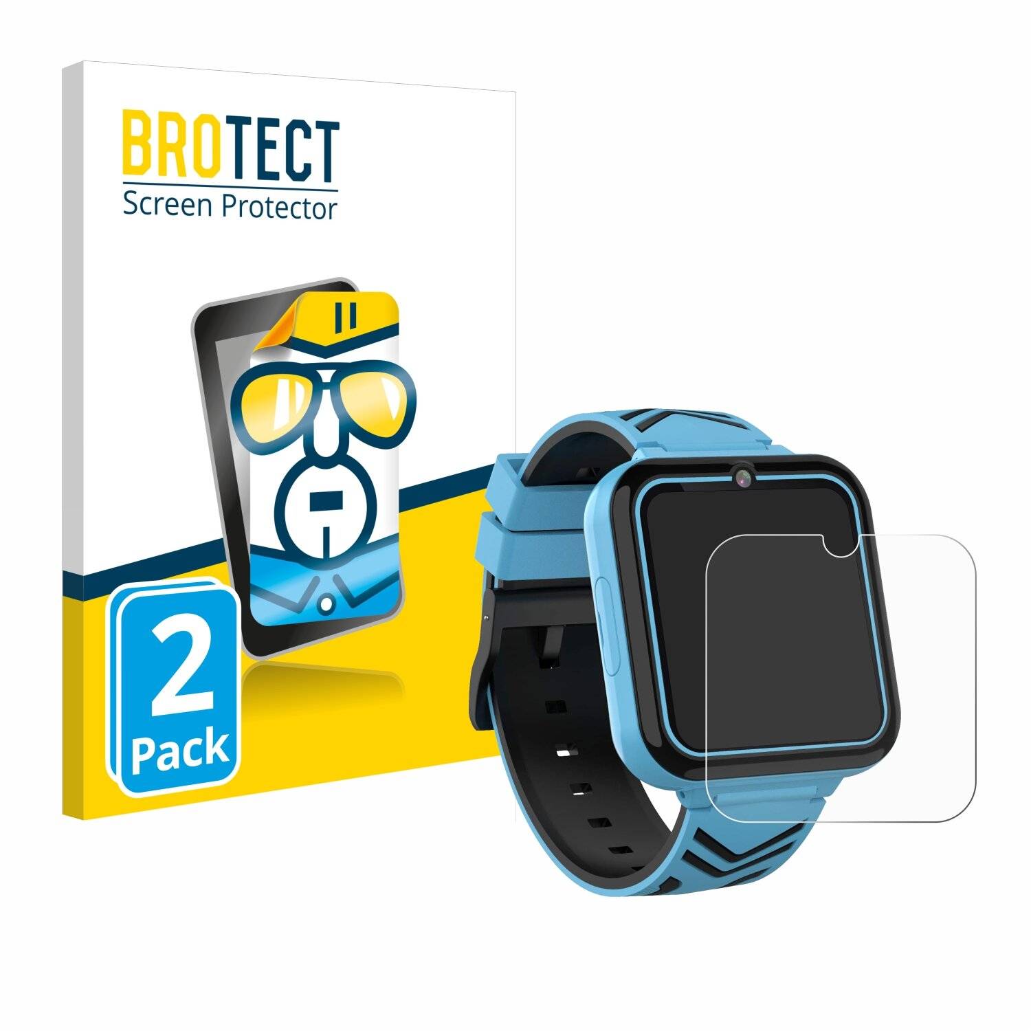 2x BROTECT Displayschutz-Folie für Moweallarge Kids Smartwatch