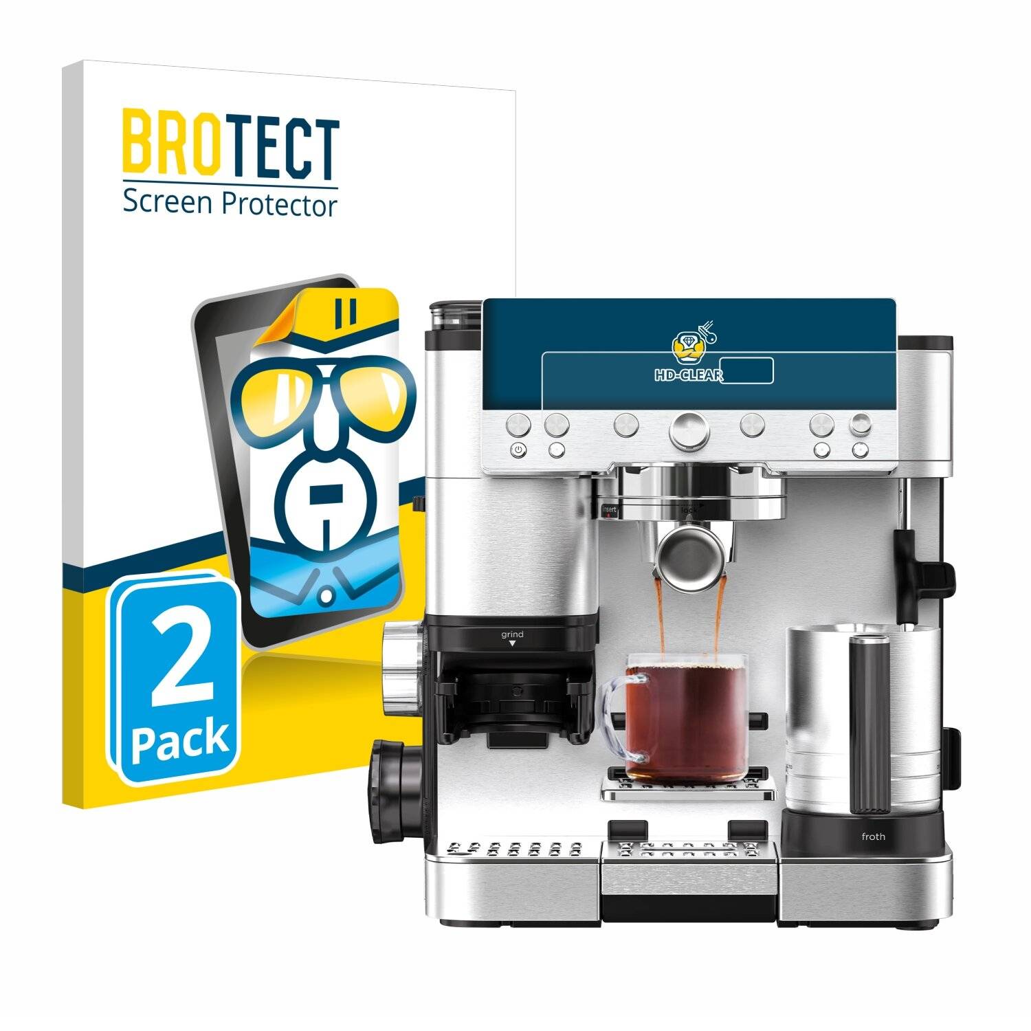 2x BROTECT Displayschutz-Folie für Ninja Luxe Cafe