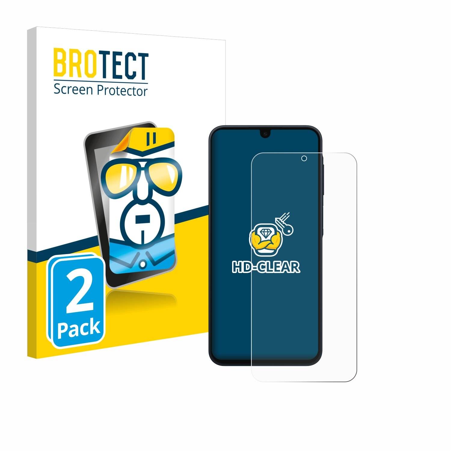 2x BROTECT Displayschutz-Folie für Samsung Galaxy A16