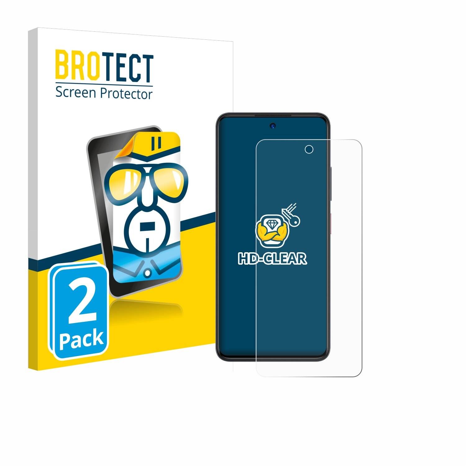 2x BROTECT Displayschutz-Folie für ZTE Blade A75