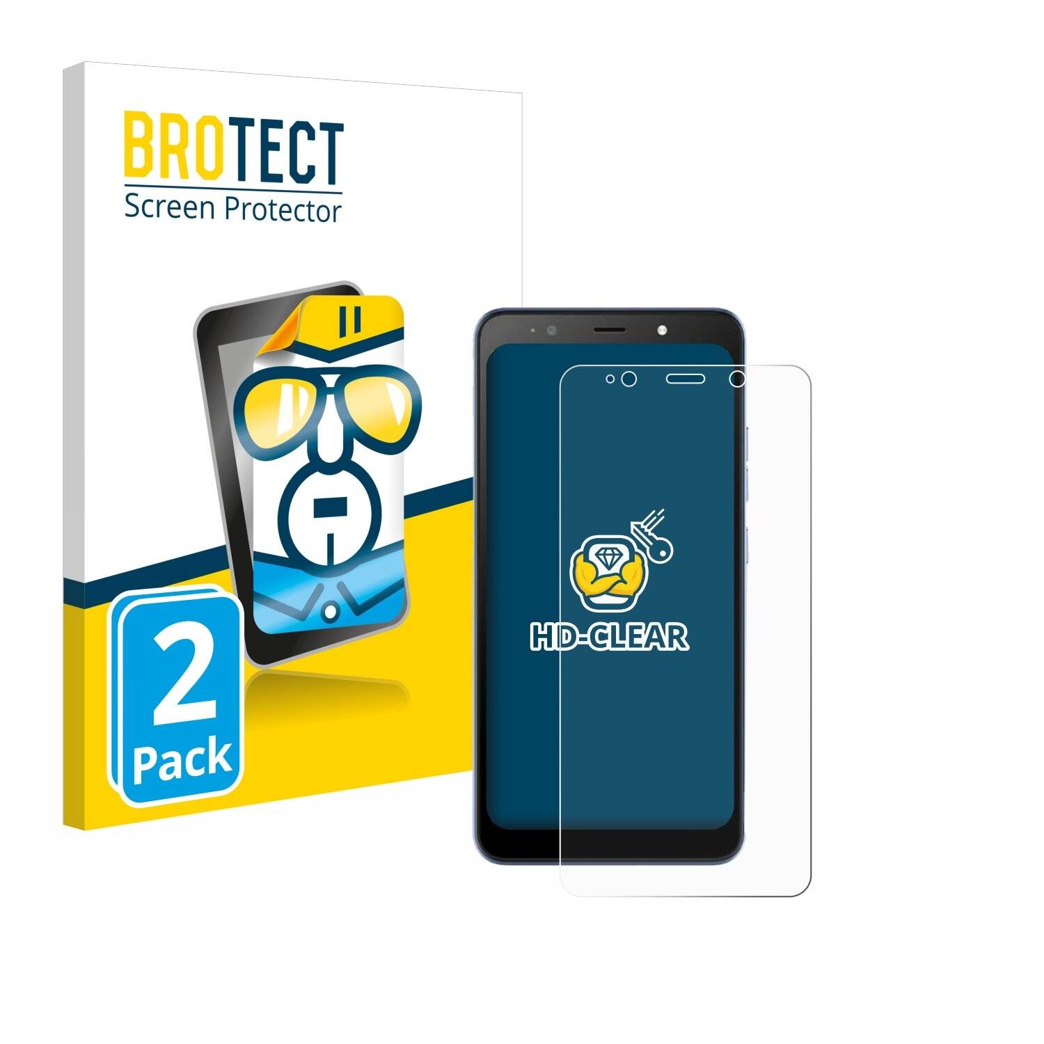 2x BROTECT Displayschutz-Folie für Tecno Pop 6