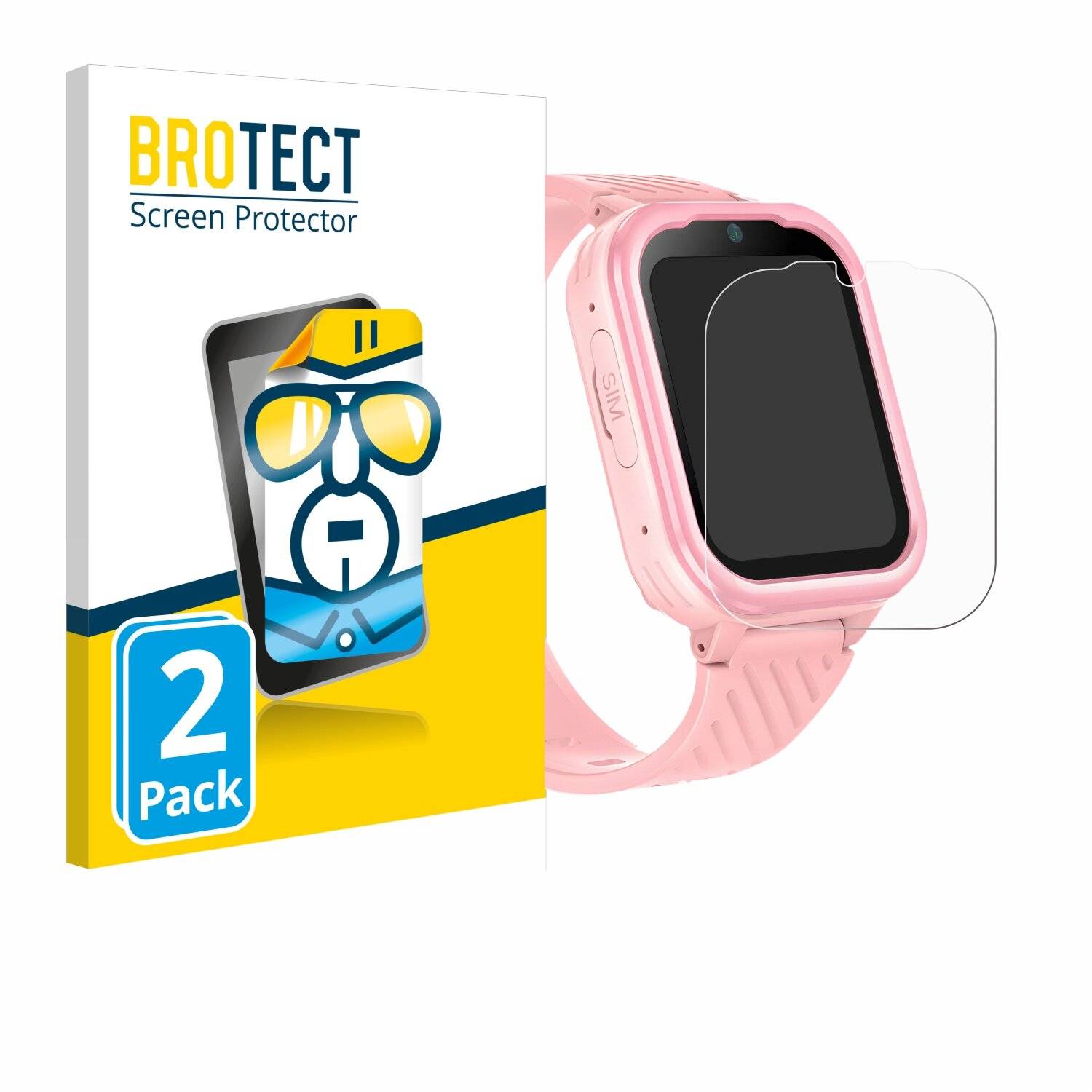 2x BROTECT Displayschutz-Folie für Yuede Kids Smartwatch