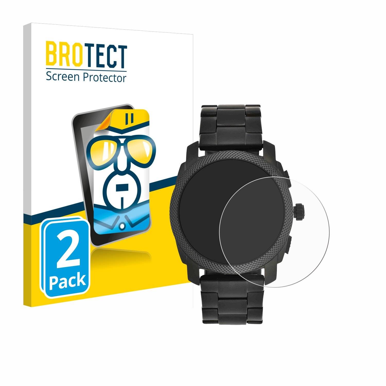 2x BROTECT Displayschutz-Folie für Fossil Chronograph