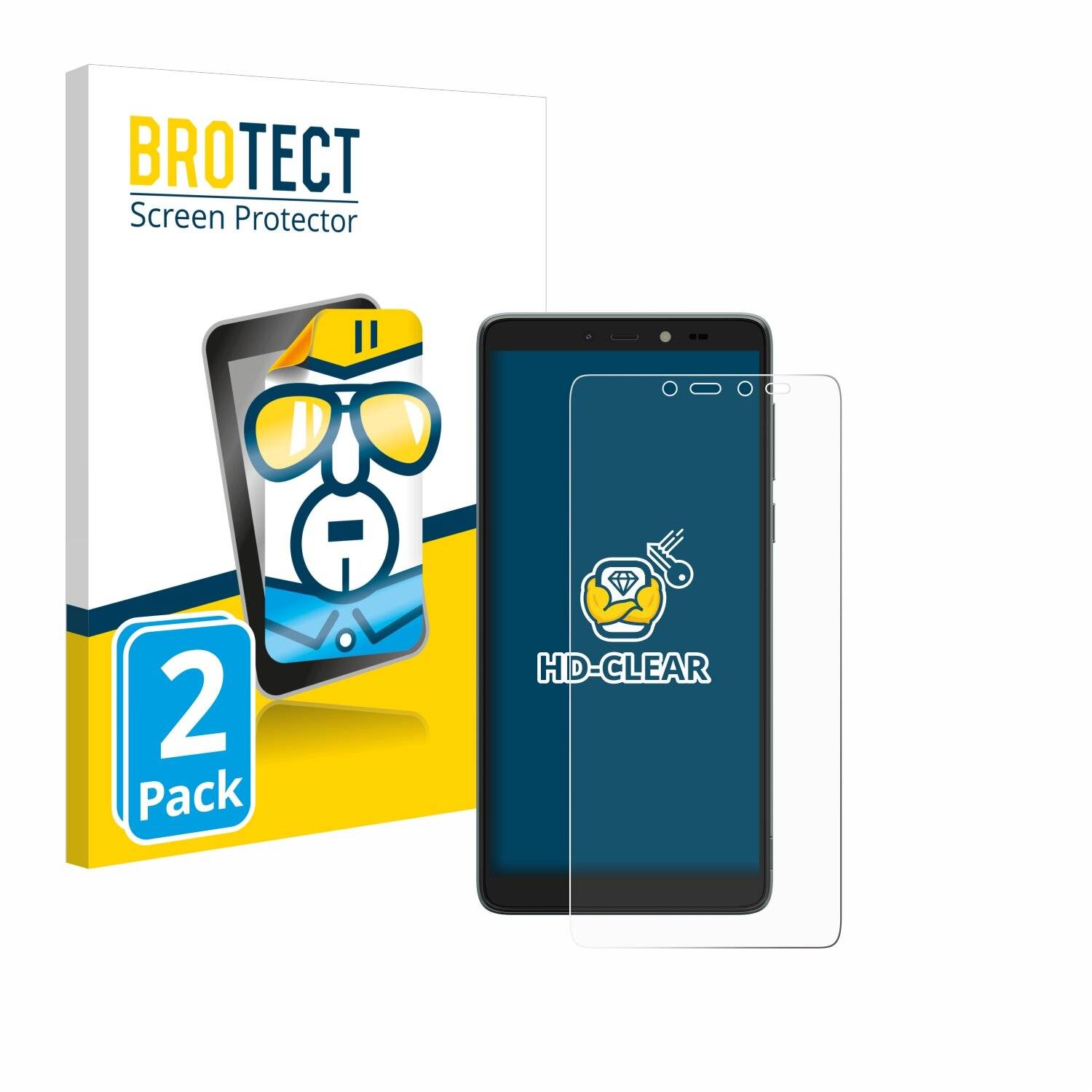 2x BROTECT Displayschutz-Folie für Nokia C2 2nd Edition