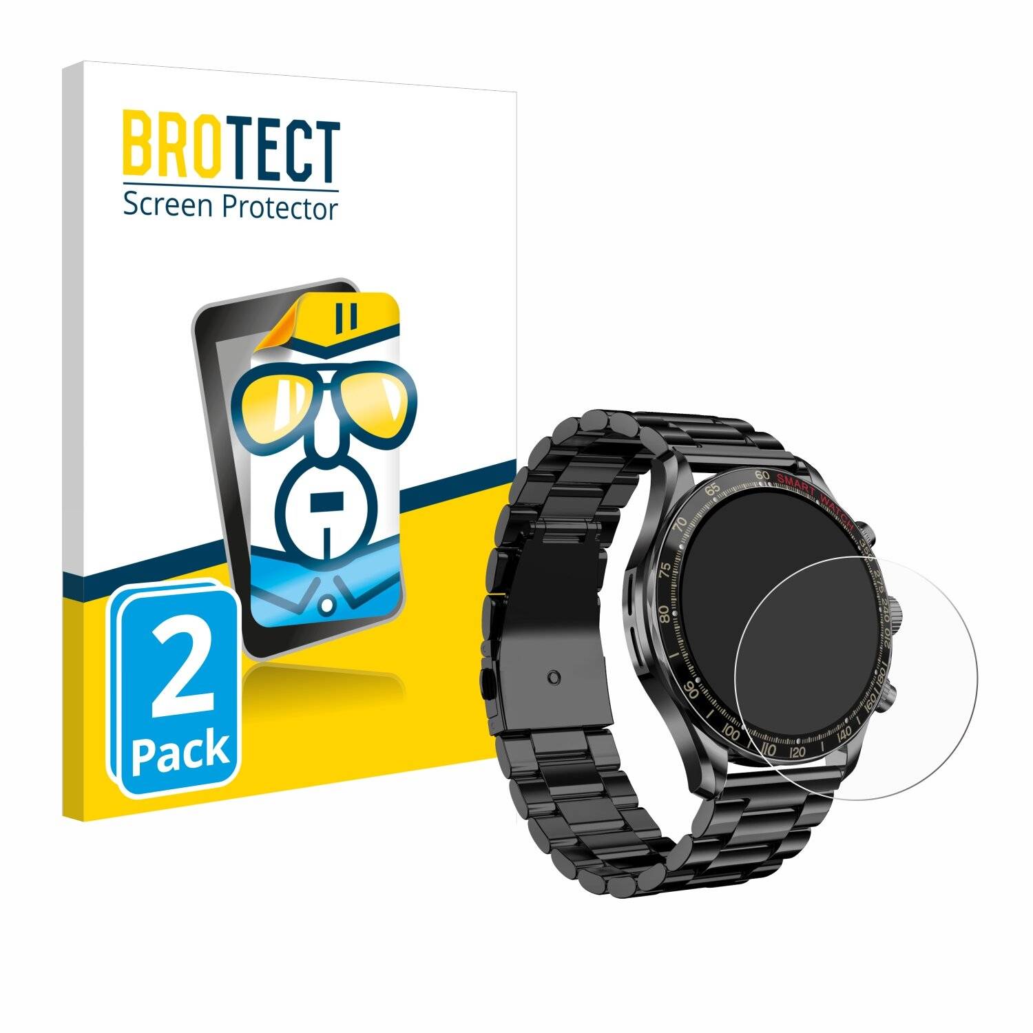2x BROTECT Displayschutz-Folie für Maoo Titan Smartwatch