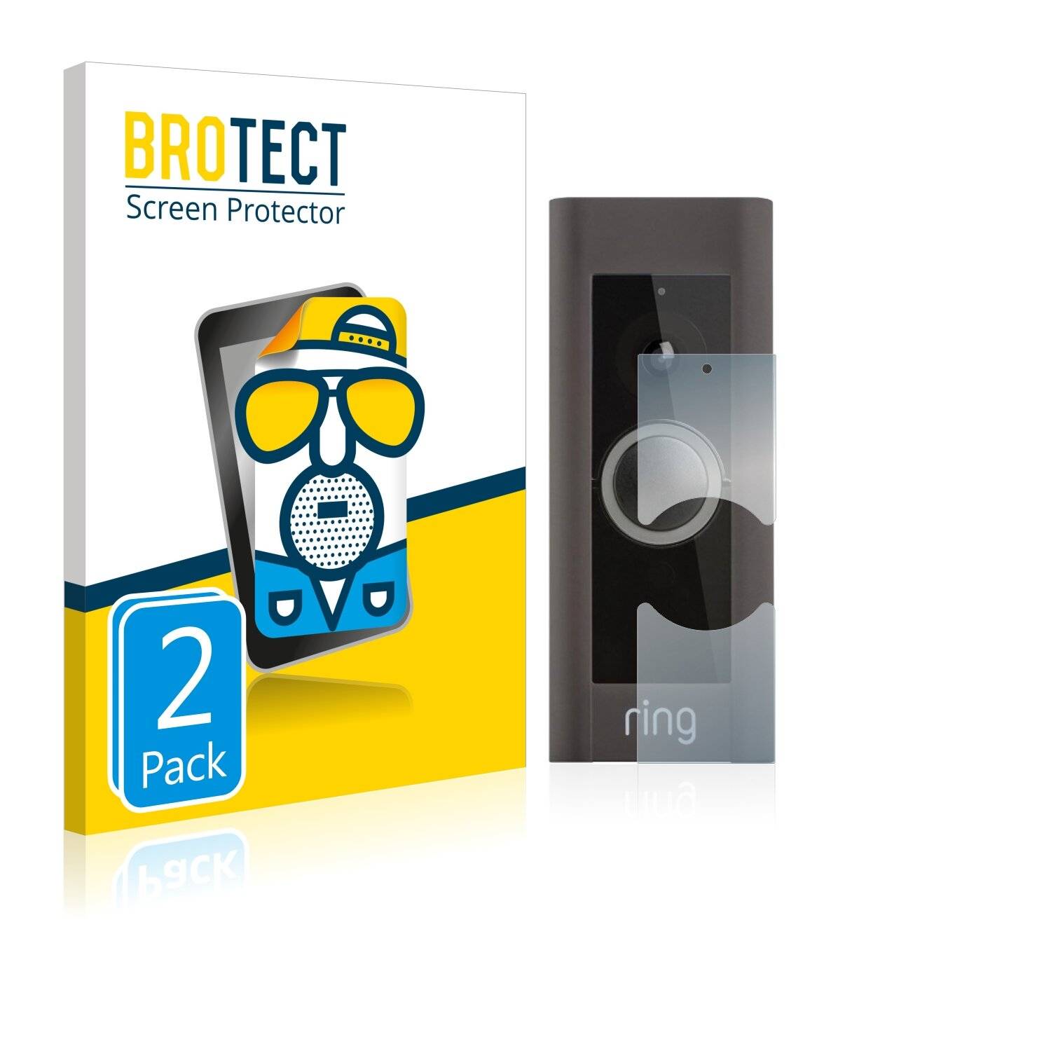 2x BROTECT Entspiegelungs-Folie für Ring Video Doorbell
