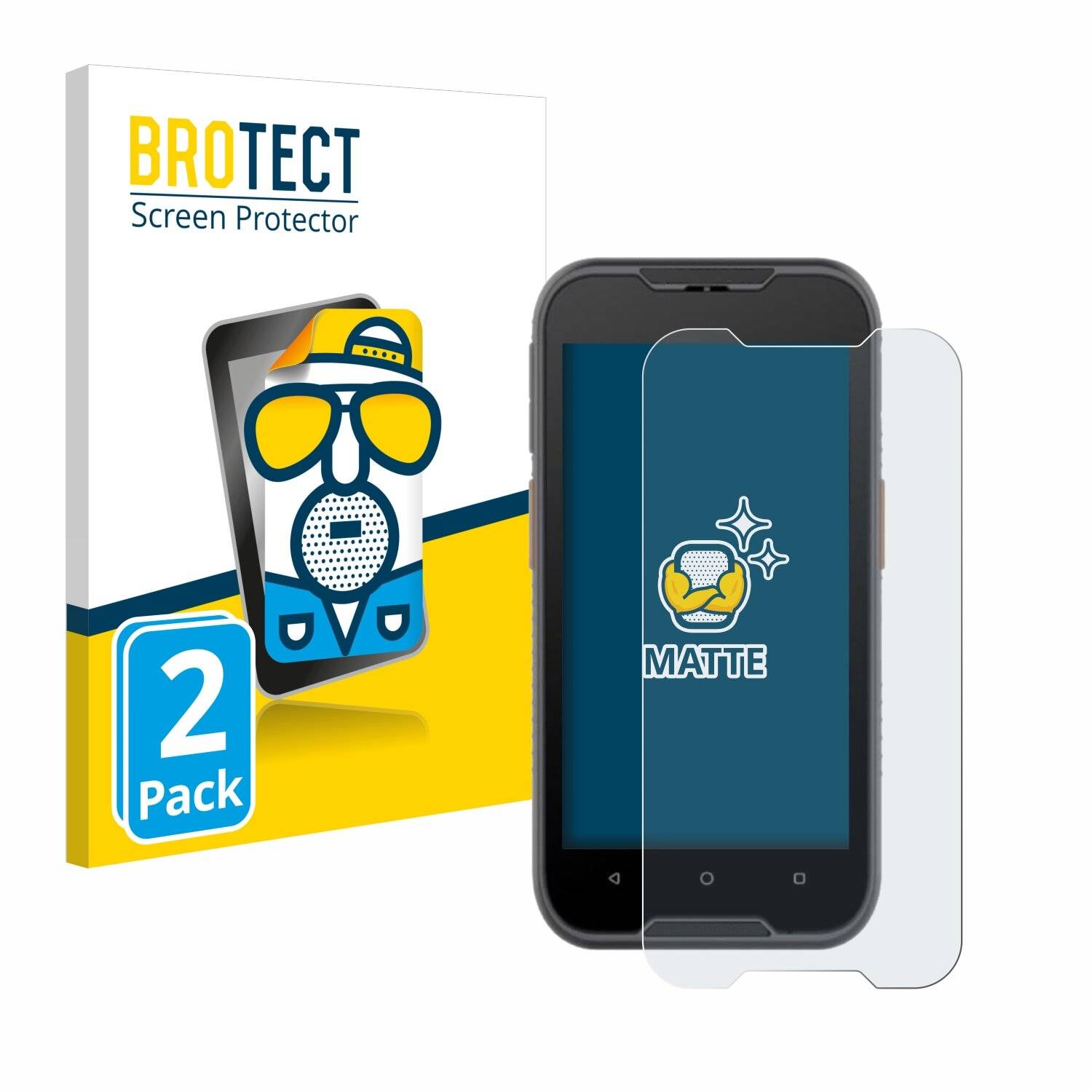 2x BROTECT Entspiegelungs-Folie für Datalogic Memor 10