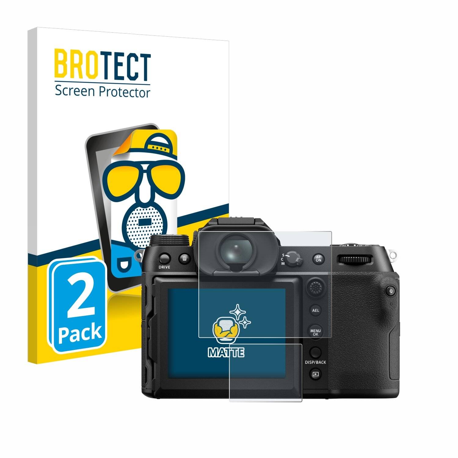 2x BROTECT Entspiegelungs-Folie für Fujifilm GFX50S