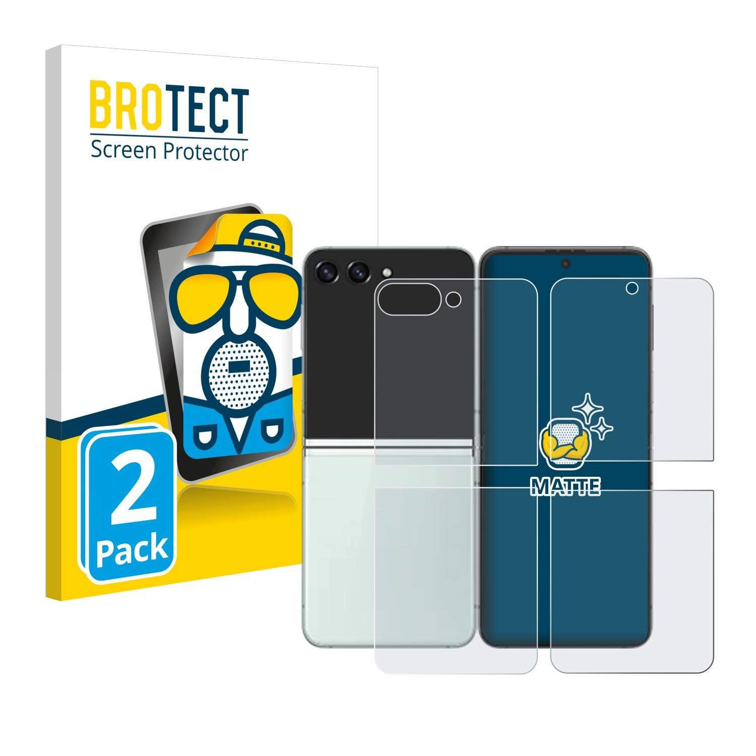 2x BROTECT Entspiegelungs-Folie für Samsung Galaxy Z Flip 5
