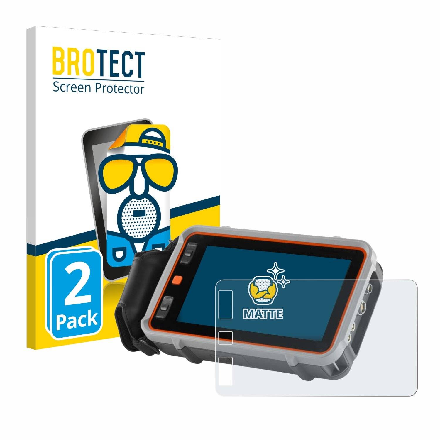 2x BROTECT Entspiegelungs-Folie für Waygate Technologies Krautkrämer USM