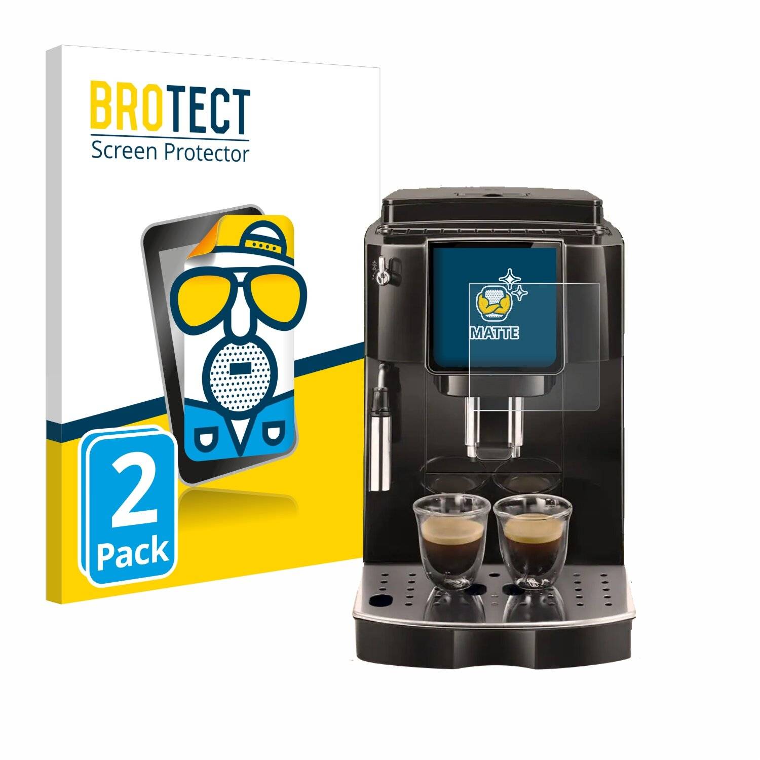 2x BROTECT Entspiegelungs-Folie für DeLonghi Magnifica Start