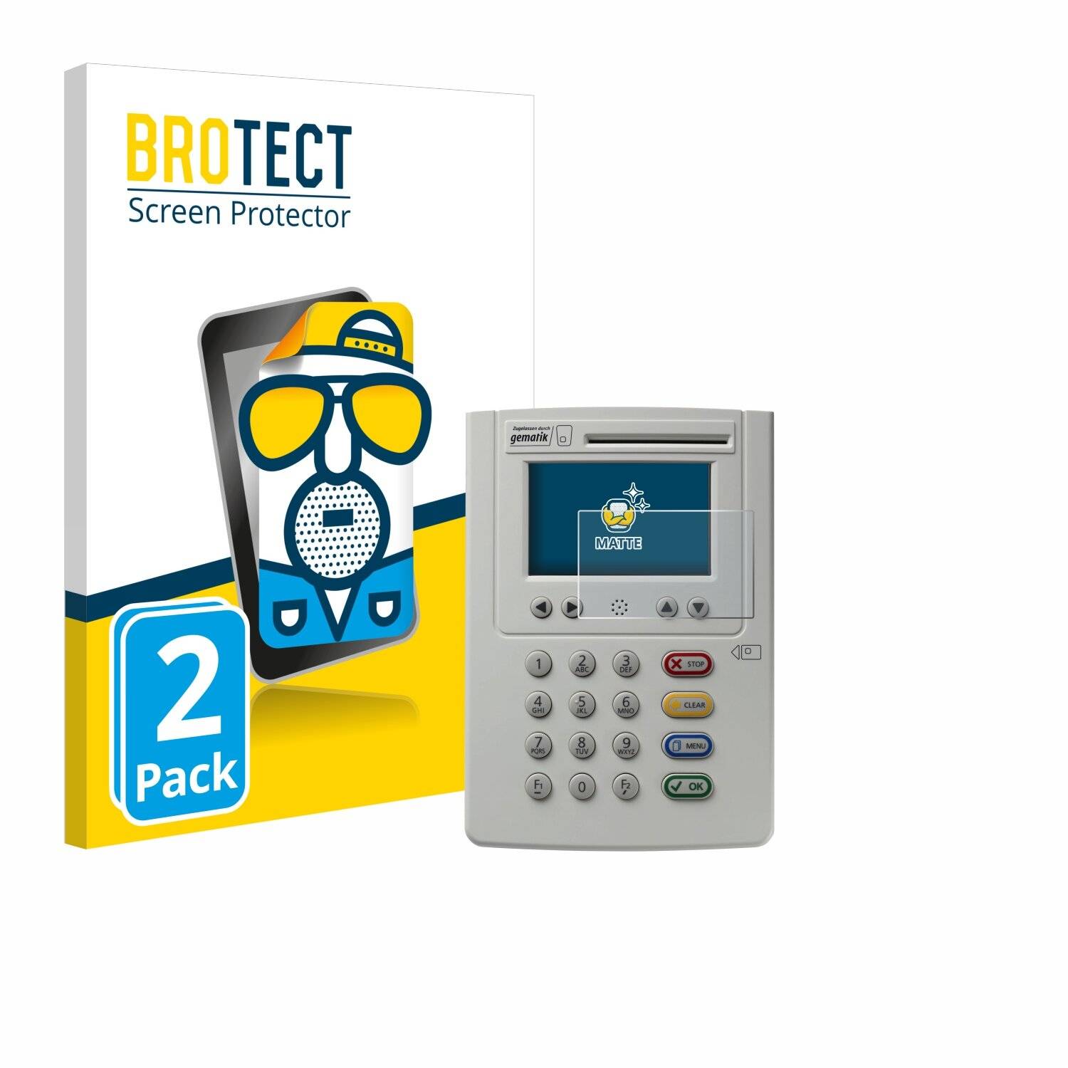 2x BROTECT Entspiegelungs-Folie für ingenico eHealth ORGA Neo