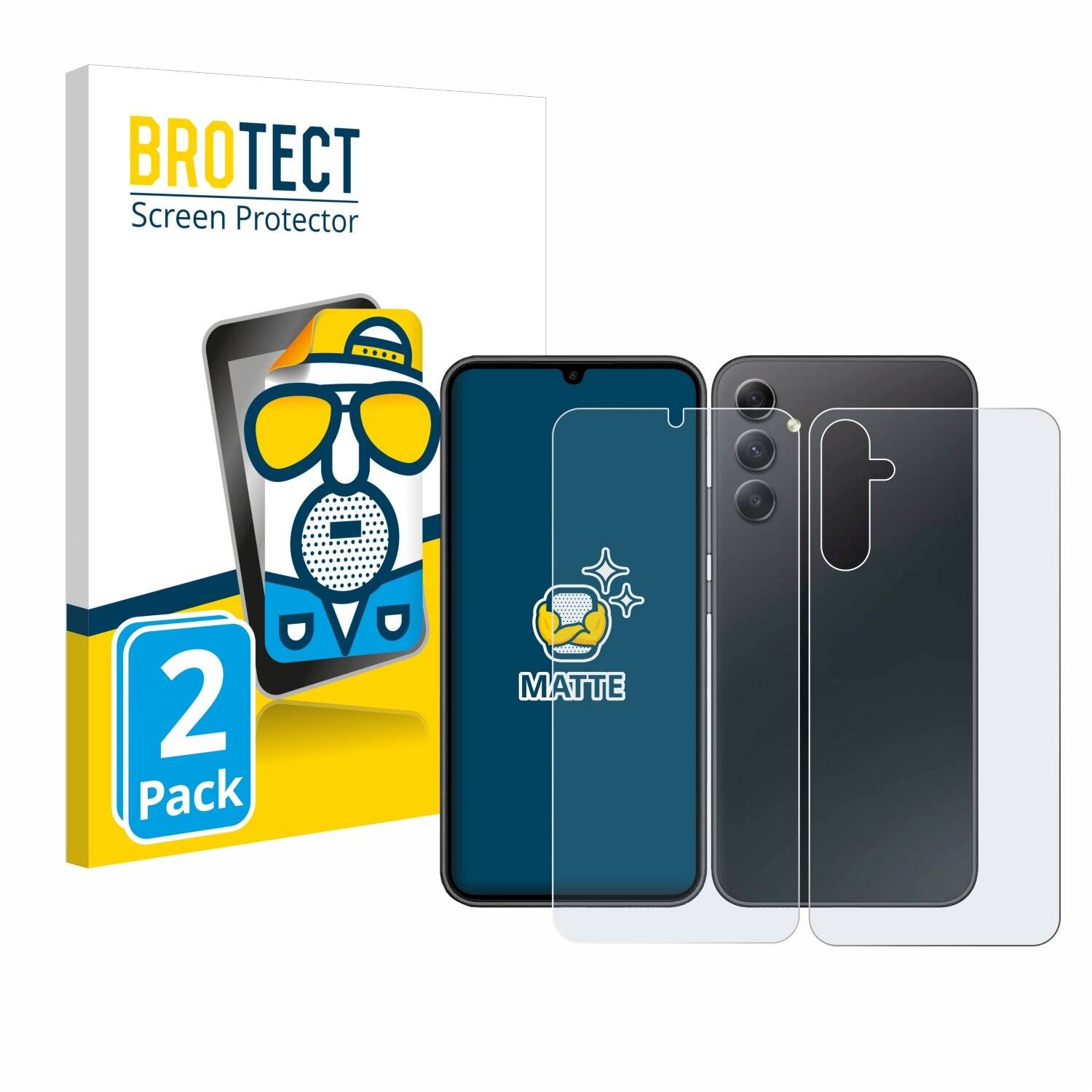 2x BROTECT Entspiegelungs-Folie für Samsung Galaxy A34 5G Enterprise Edition