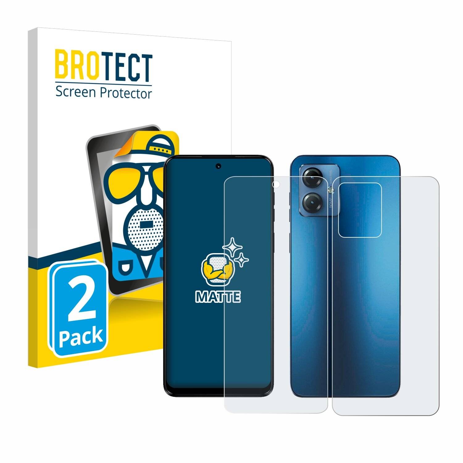 2x BROTECT Entspiegelungs-Folie für Motorola Moto G14