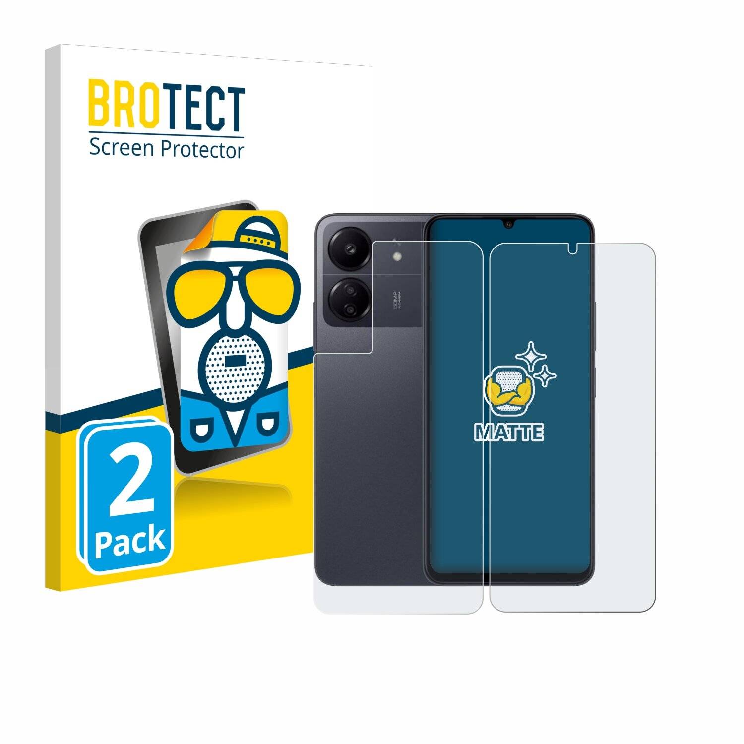 2x BROTECT Entspiegelungs-Folie für Xiaomi Poco C65