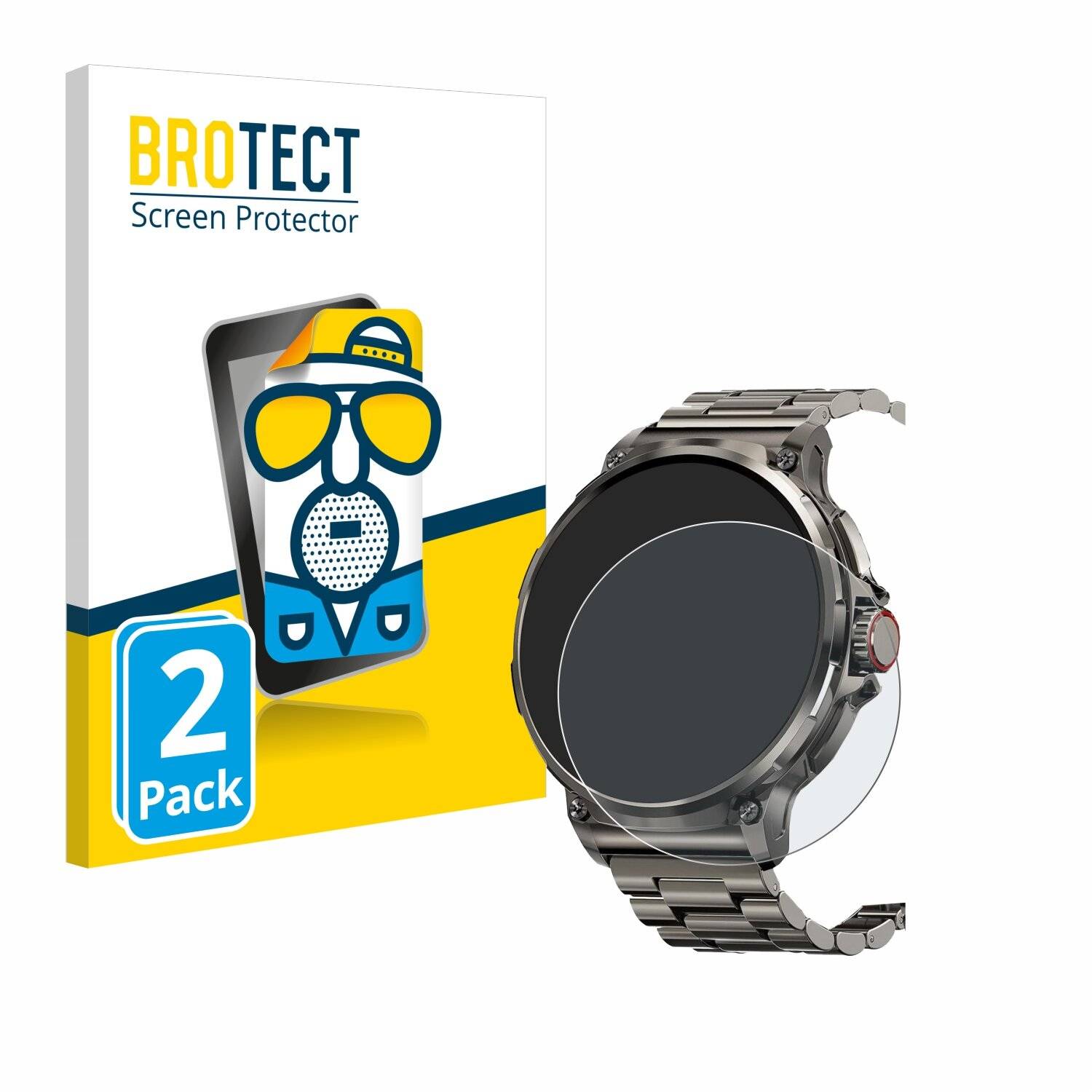 2x BROTECT Entspiegelungs-Folie für Tesofit Smartwatch 1.85